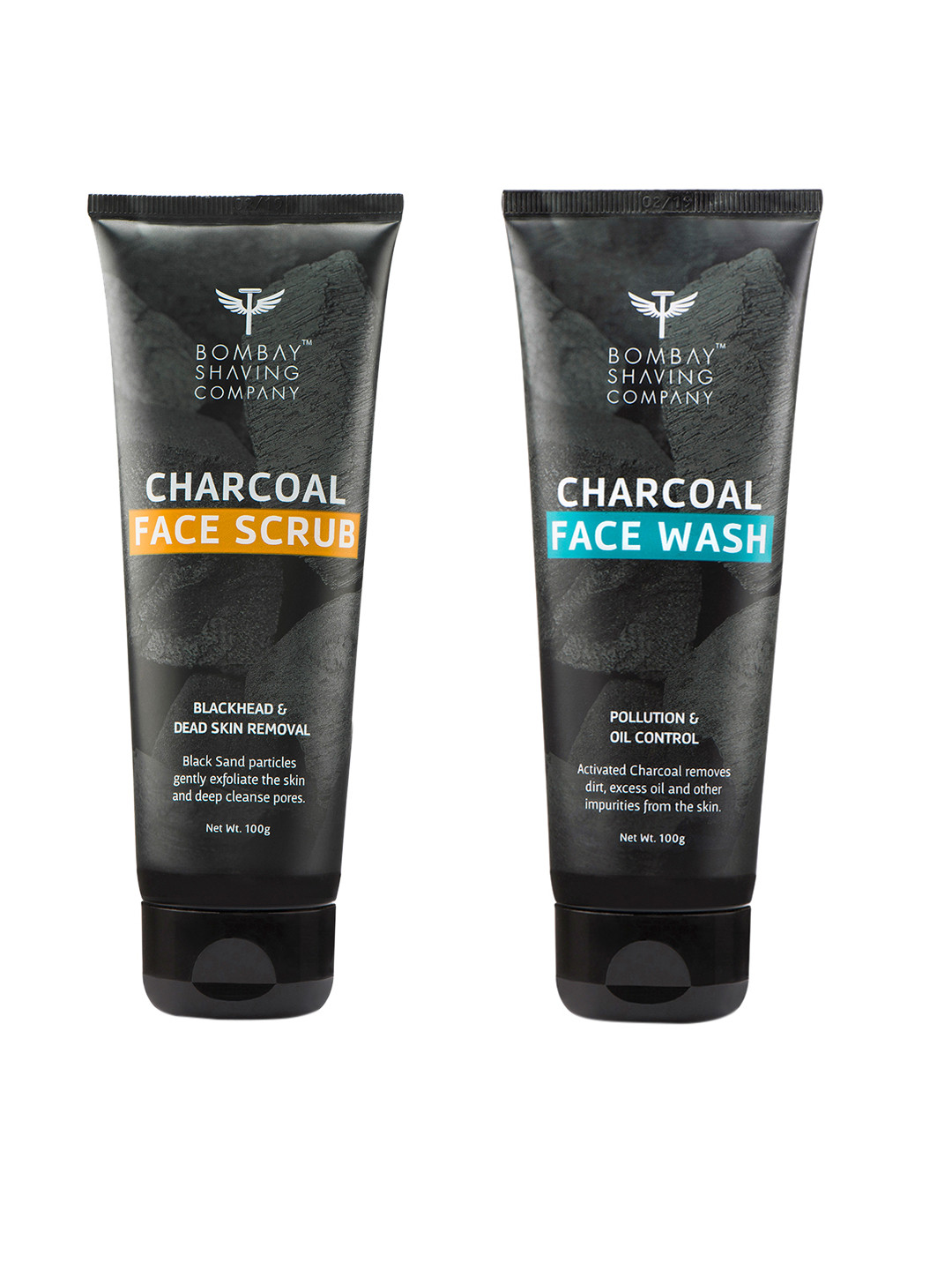 

Bombay Shaving Company Charcoal Face Wash & Charcoal Face Scrub, Black