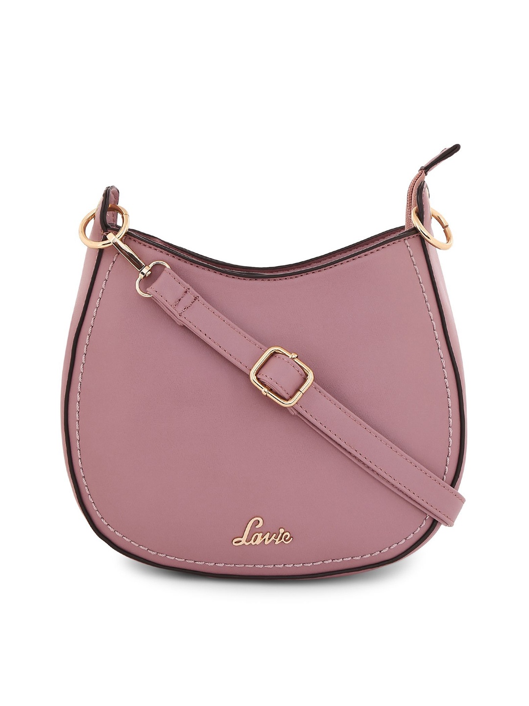 

Lavie Mauve Solid Structured Sling Bag