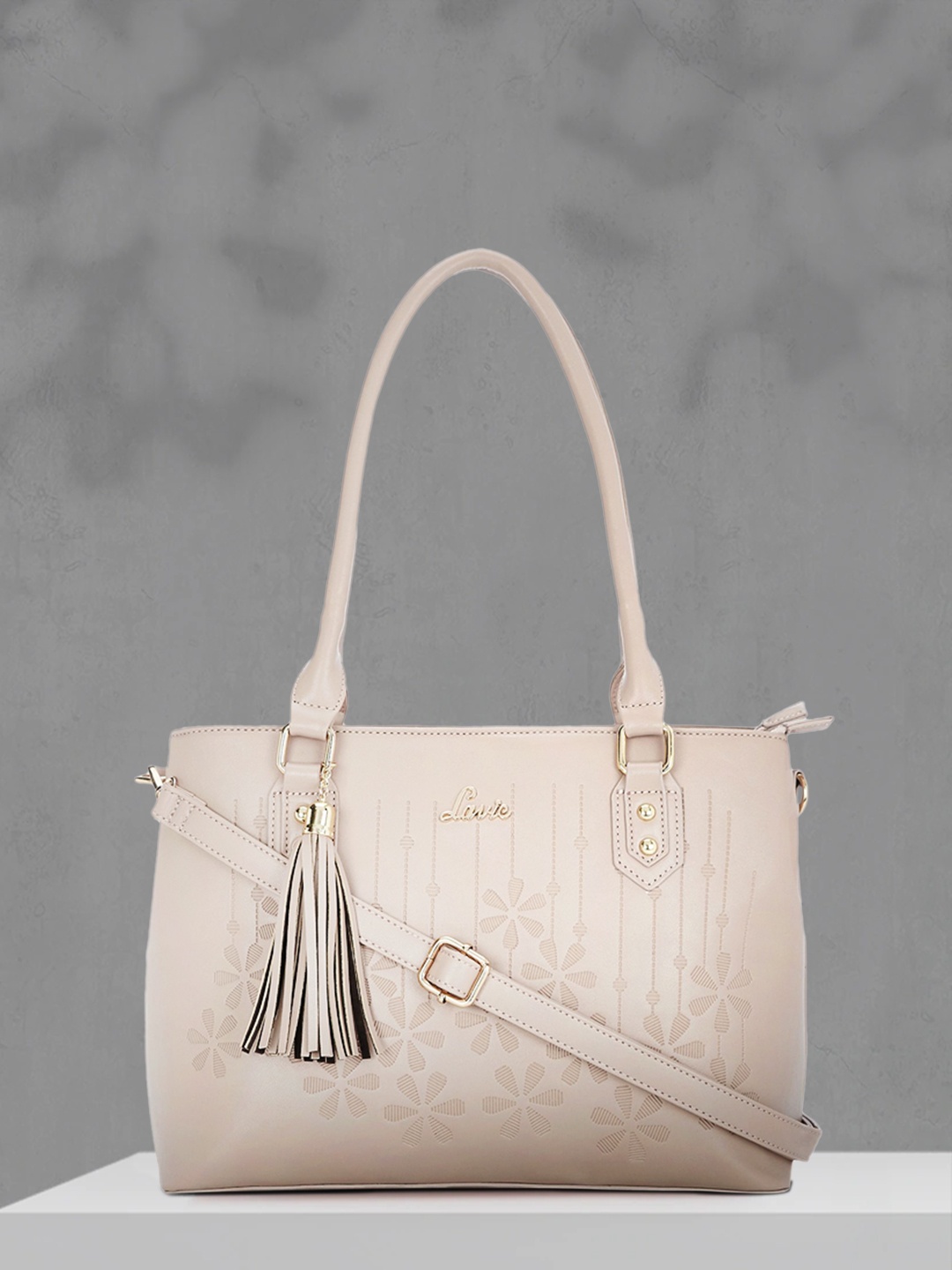 

Lavie Beige Solid Shoulder Bag