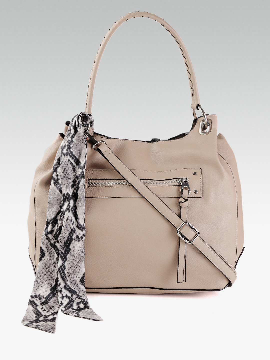 

DOROTHY PERKINS Beige Solid Hobo Bag