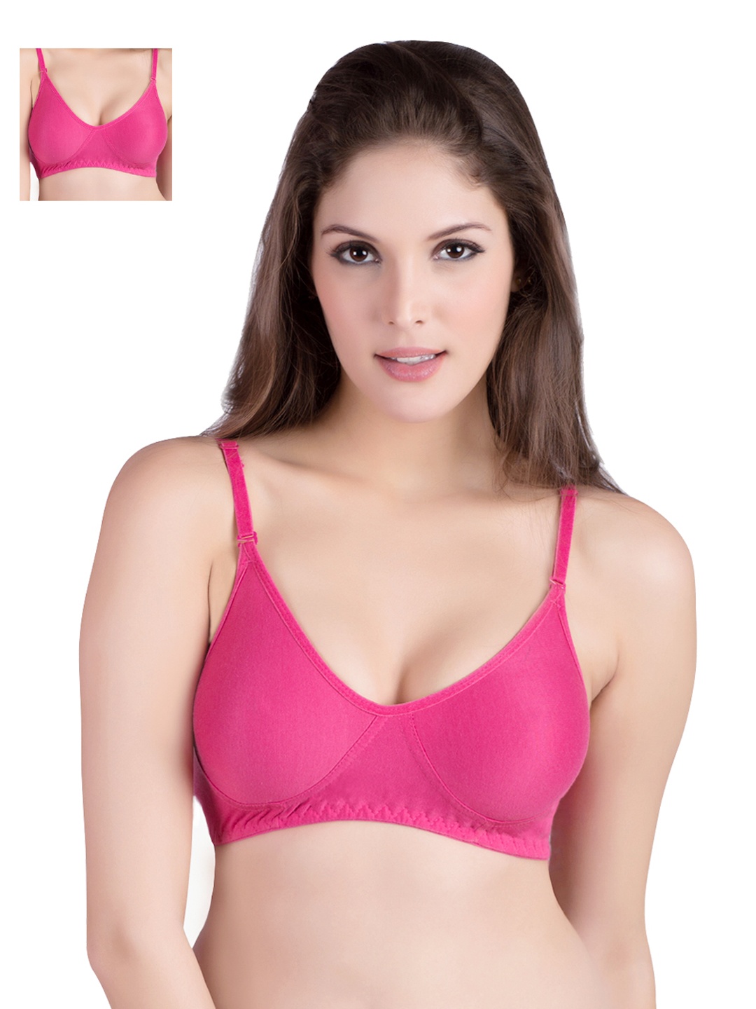 

Tweens Pink Pack of 2 Full-Coverage T-shirt Bras TW-1201-DPR-2P-NS-38C