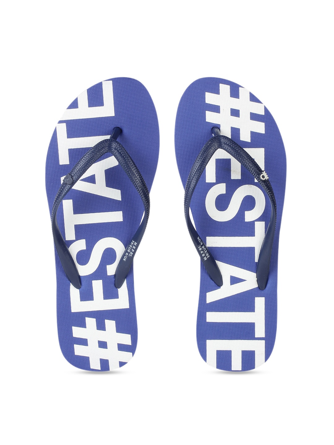 

United Colors of Benetton Women Navy Blue Printed Thong Flip-Flops