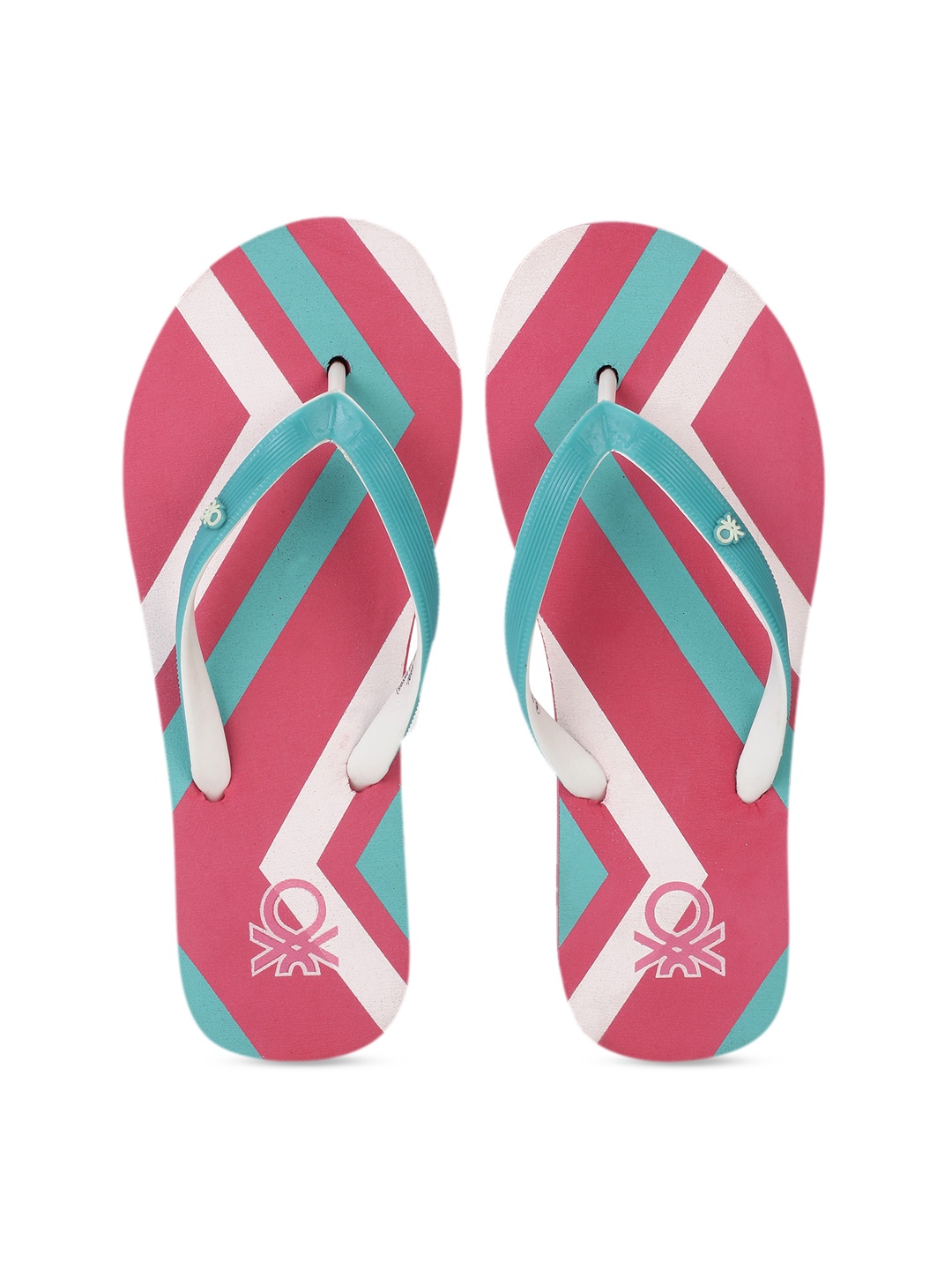 

United Colors of Benetton Women Pink Printed Thong Flip-Flops