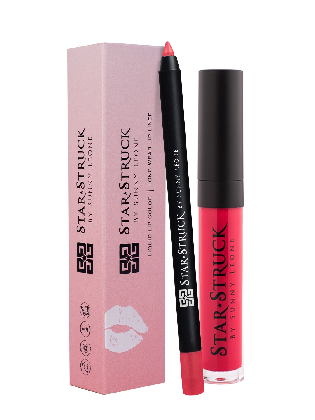 

STARSTRUCK BY SUNNY LEONE Wild Cherry 2PC Lipkit Lip Gloss + Lip Liner, Red