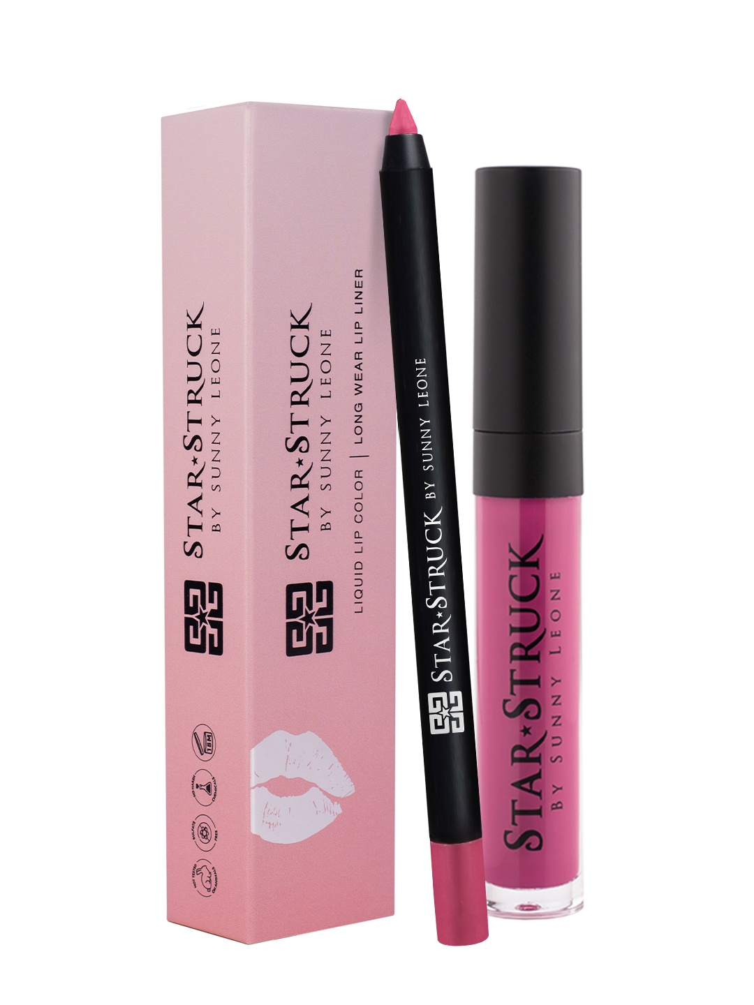 

STARSTRUCK BY SUNNY LEONE Kiss Me Pink 2PC Lipkit - Lip Gloss + Lip Liner