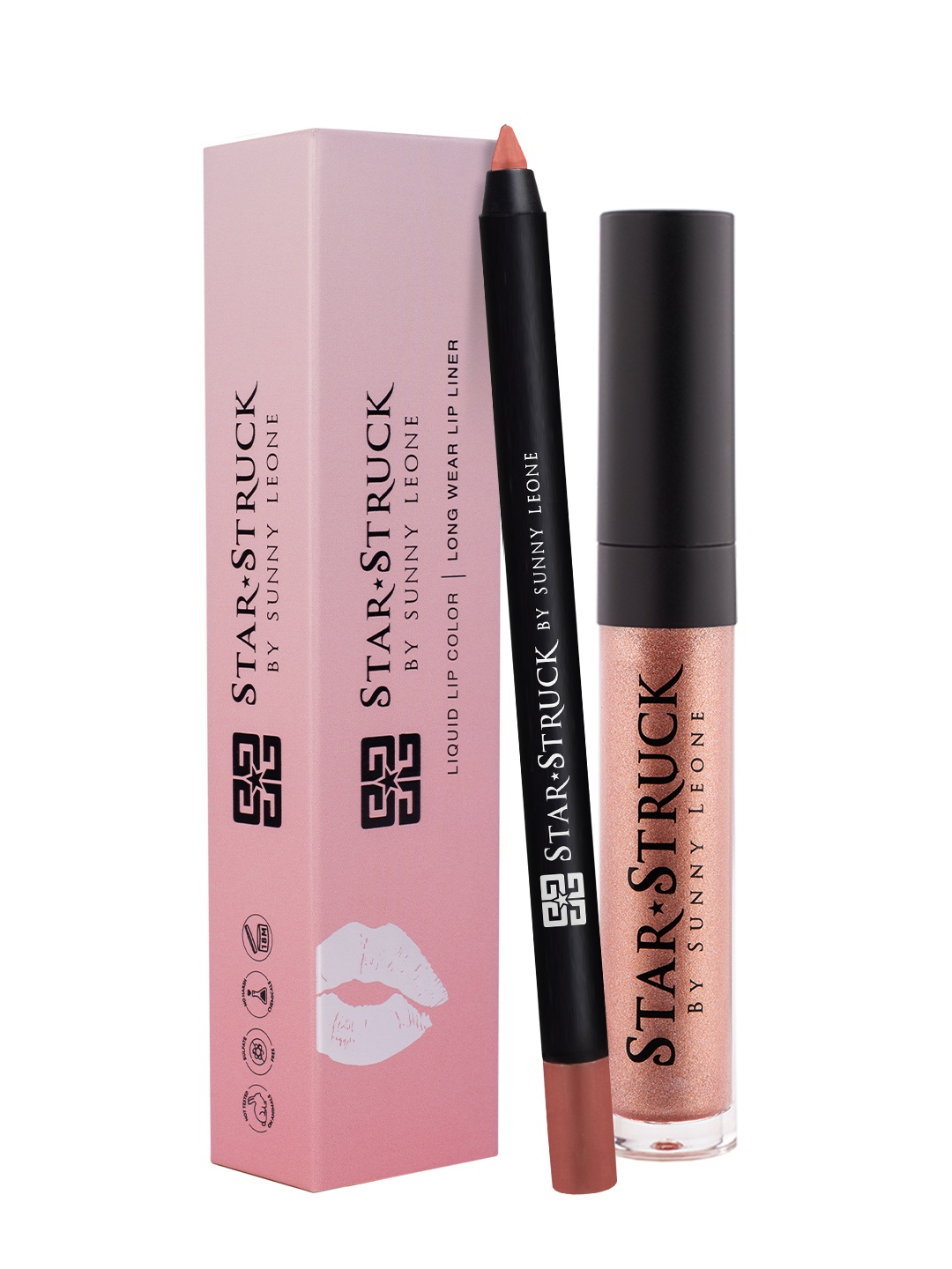 

STARSTRUCK BY SUNNY LEONE Pink Pack of Lip Gloss Liner - Champagne Sparkle, Nude
