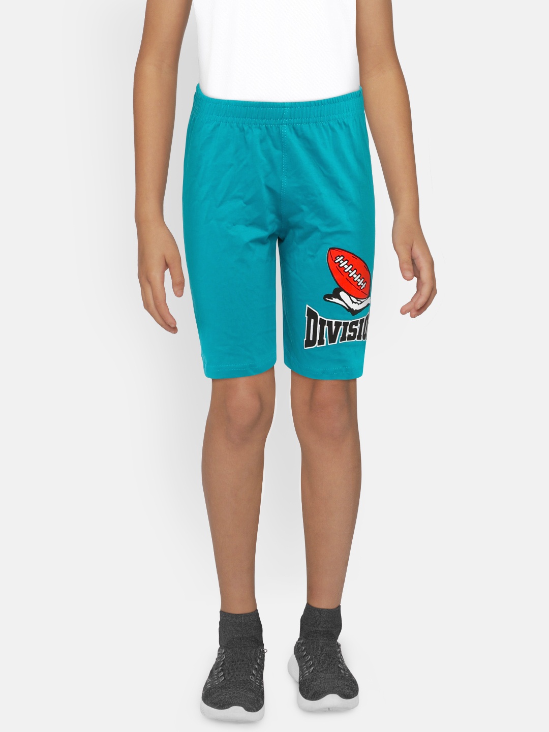 

dongli Boys Sea Green Printed Regular Fit Regular Shorts