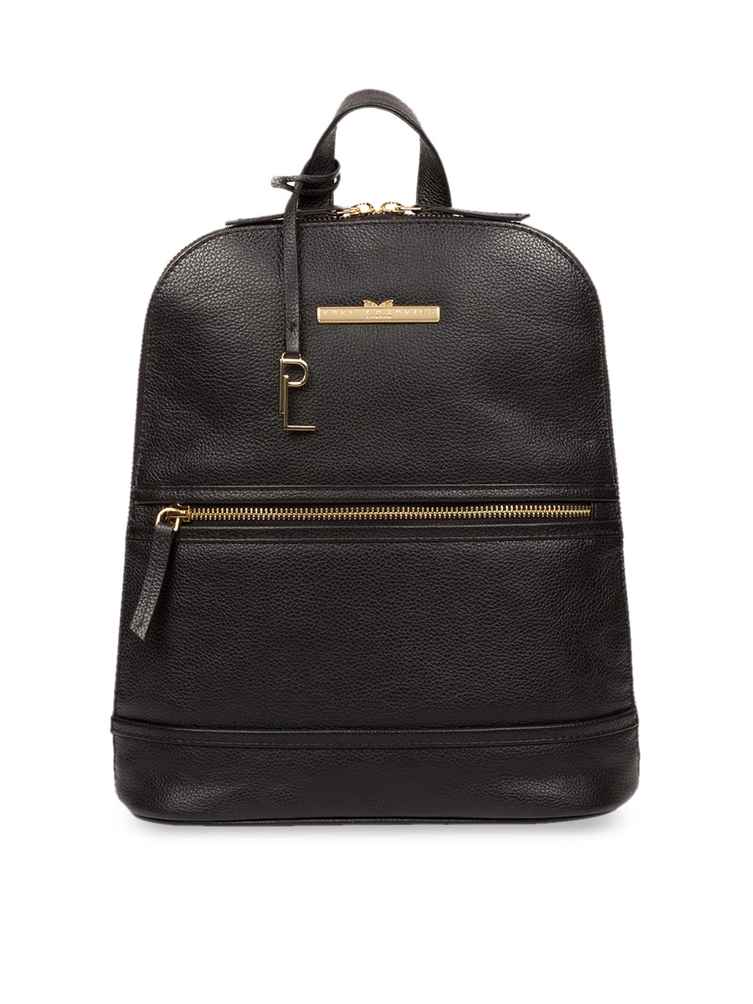 

PURE LUXURIES LONDON Women Black Solid Genuine Leather Elland Backpack