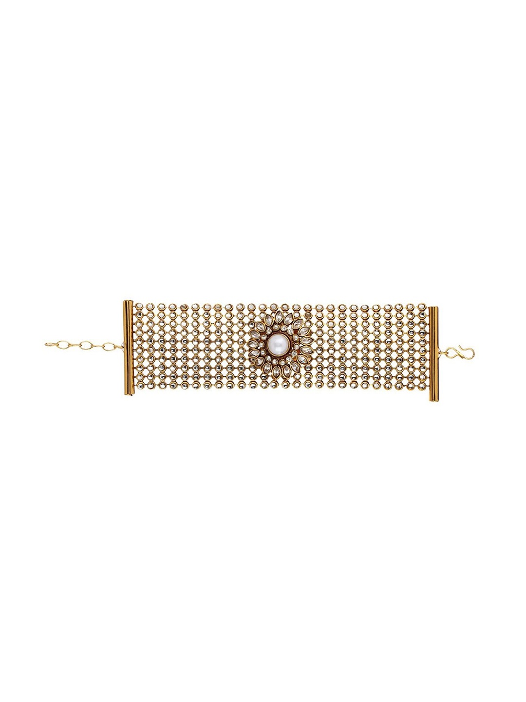 

Adwitiya Collection Women 24 KT Gold-Plated Designer Embellished Kada