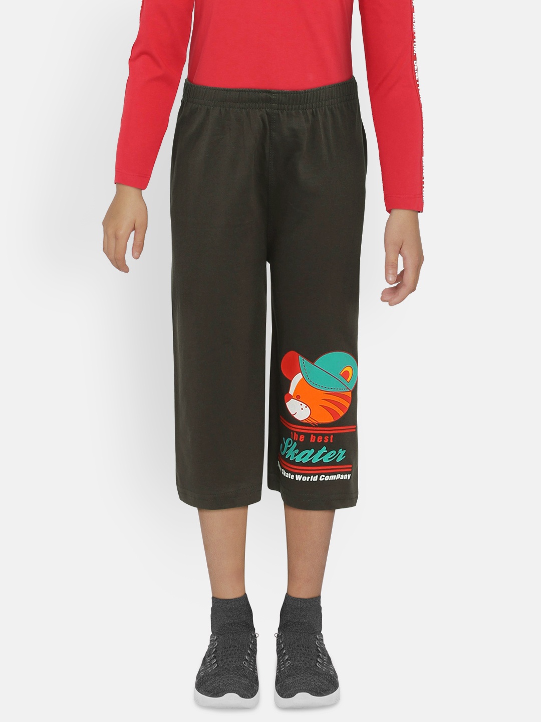 

dongli Boys Grey Printed Regular Fit Shorts