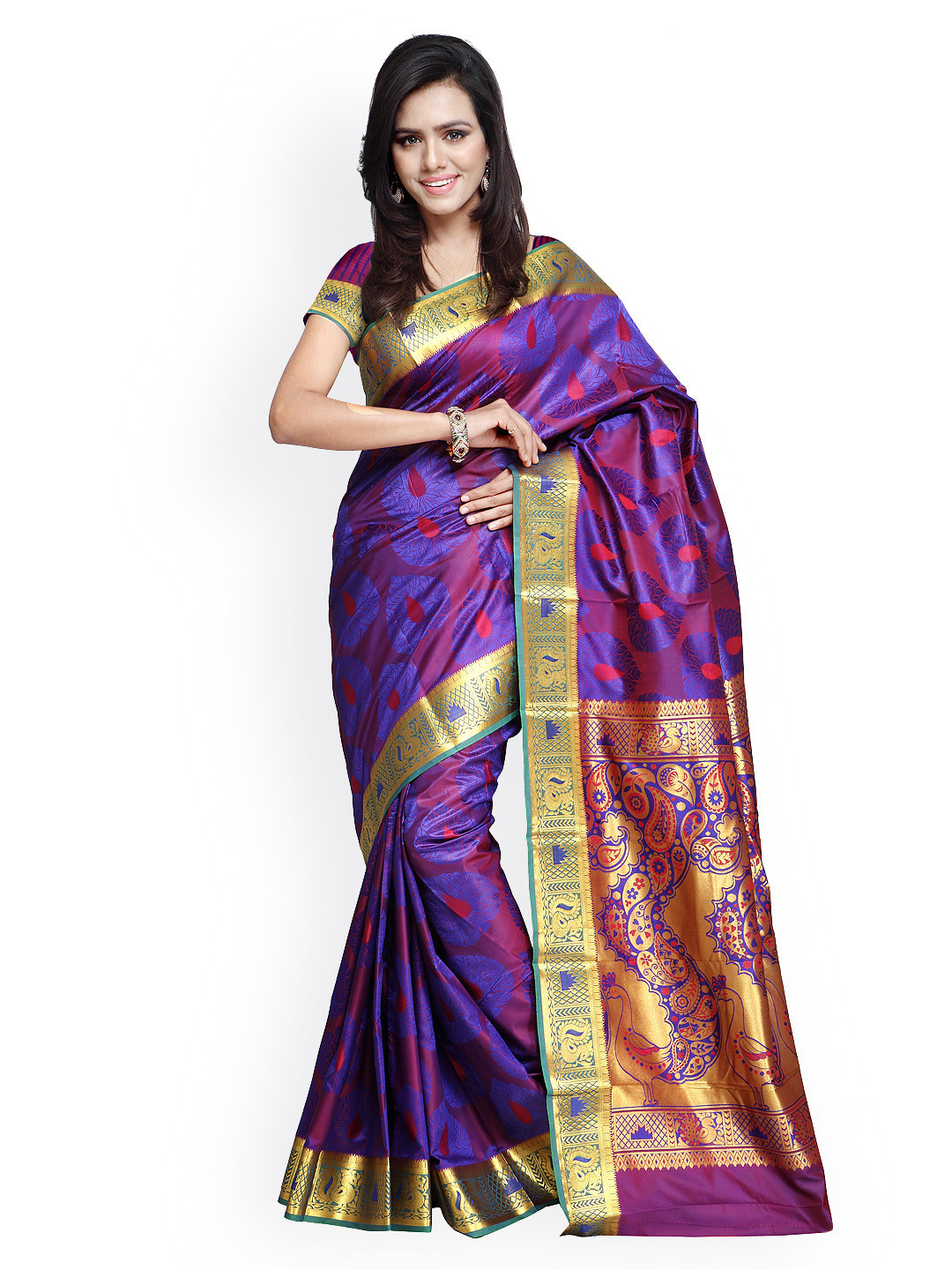 

Varkala Silk Sarees Blue Art Silk & Jacquard Traditional Saree