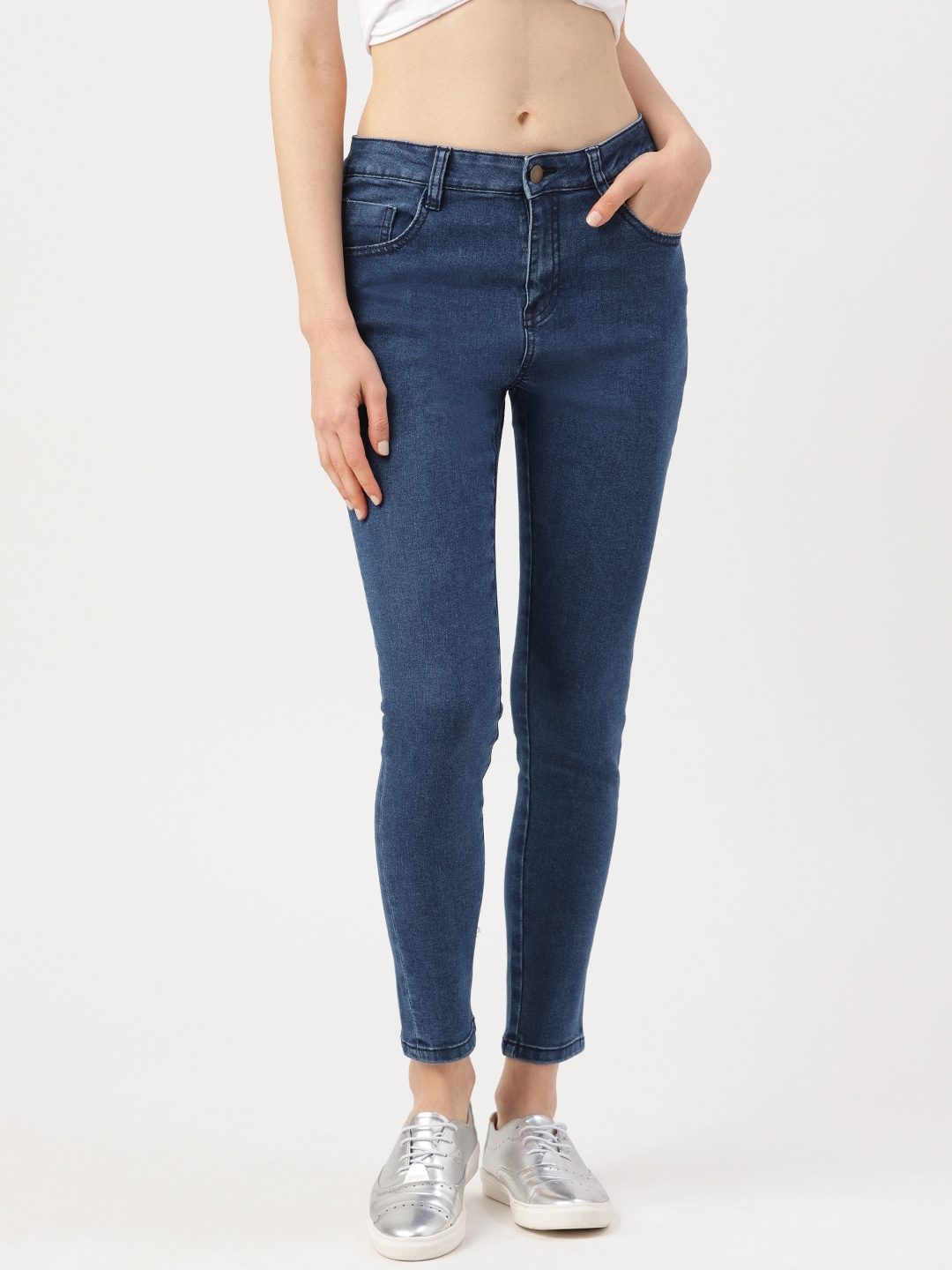 

DressBerry Women Blue Skinny Fit Mid-Rise Clean Look Stretchable Jeans