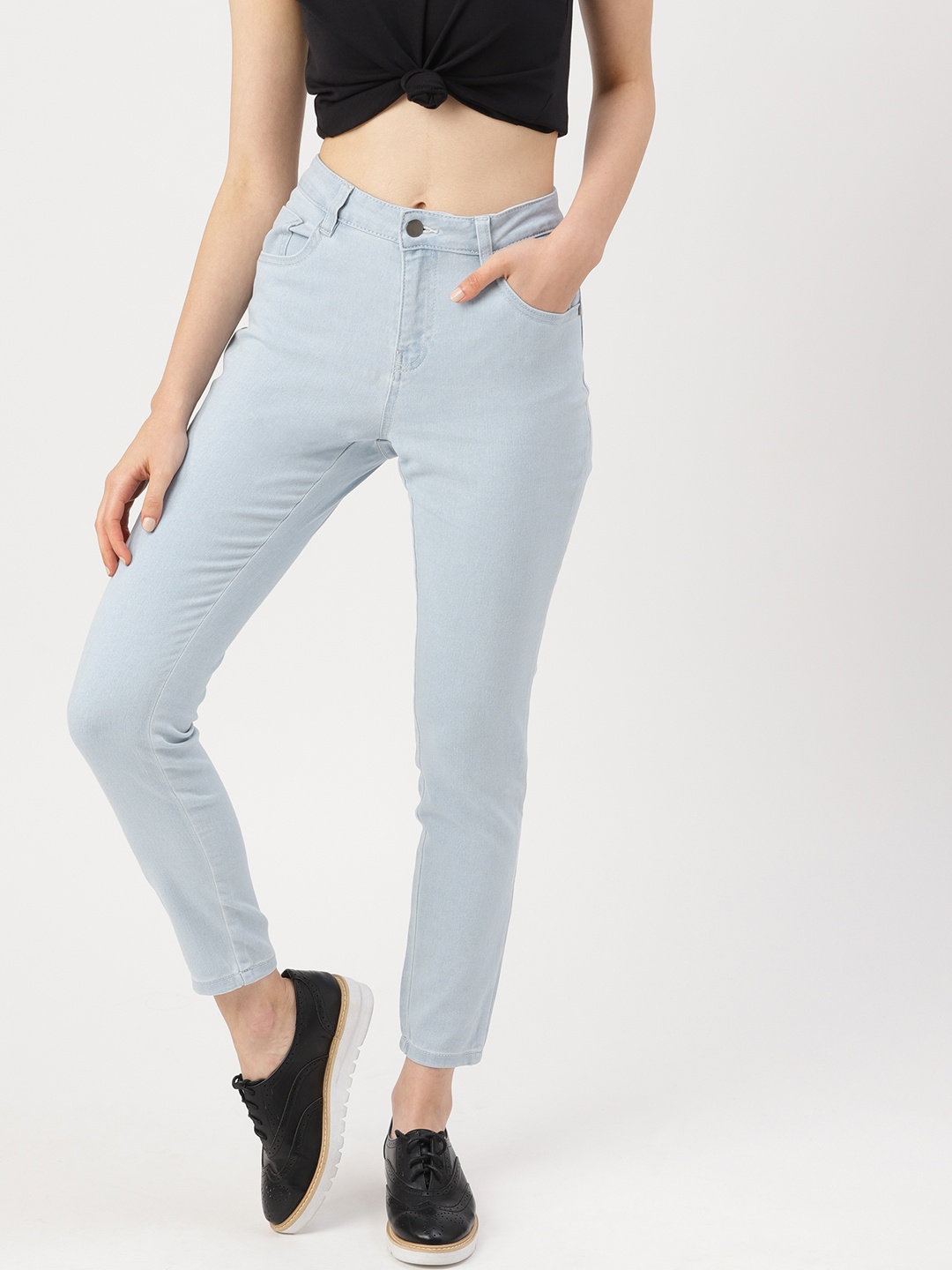 

DressBerry Women Blue Skinny Fit Mid-Rise Clean Look Stretchable Jeans