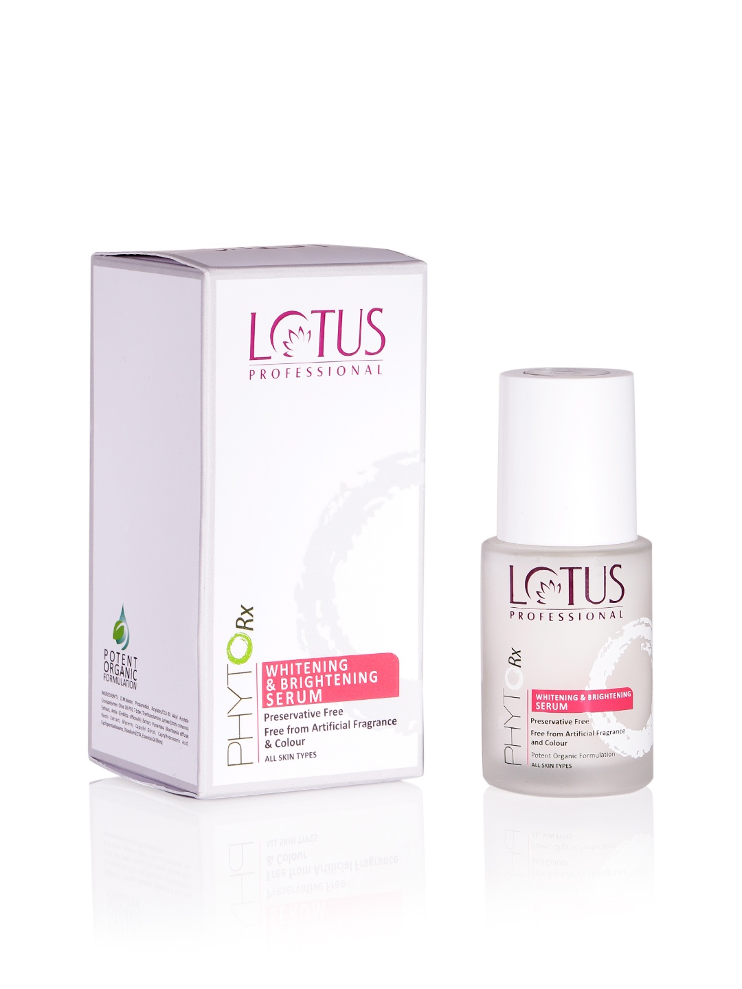 

Lotus Herbals Professional Phyto Rx Whitening Brightening Serum 30ml, White