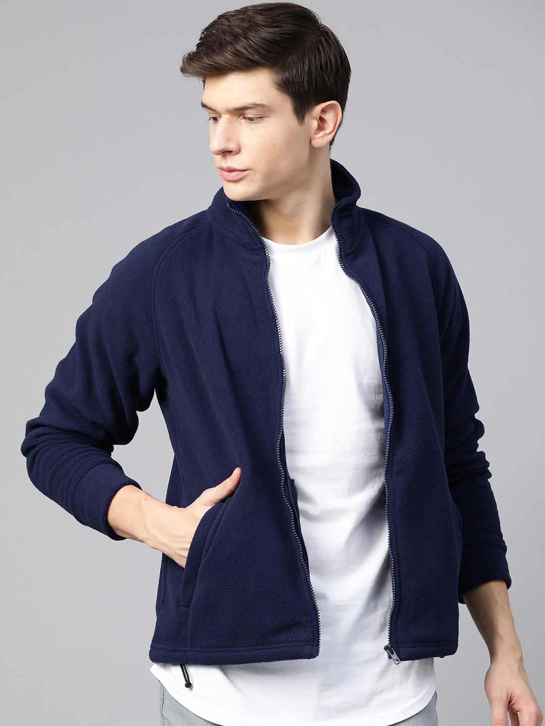 

The Roadster Lifestyle Co. Men Fleece Sweatshirt, Navy blue