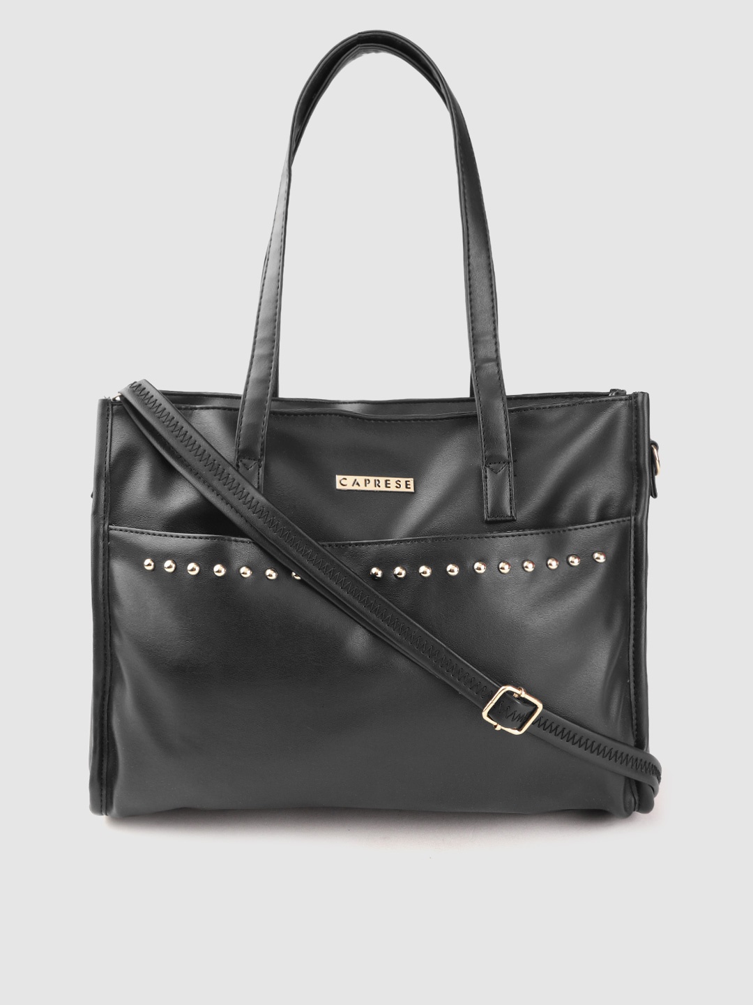 

Caprese Black Solid Shoulder Bag