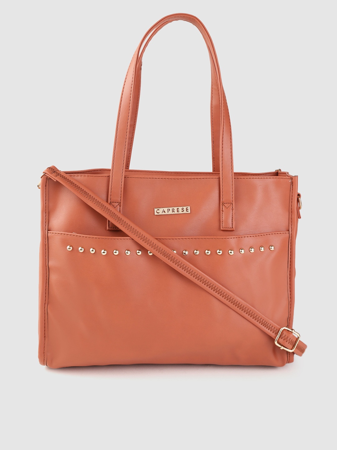 

Caprese Tan Brown Solid Shoulder Bag