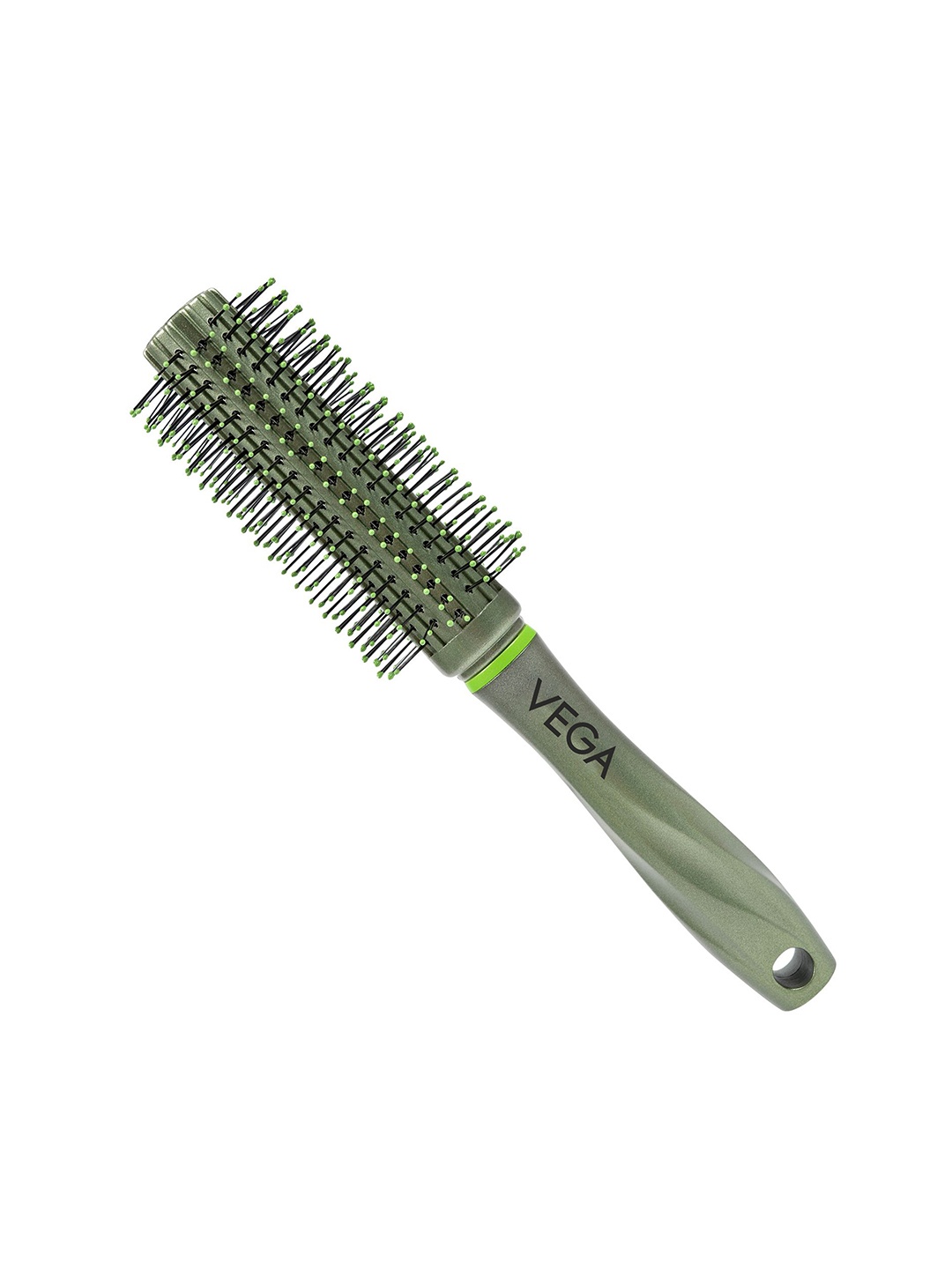 

VEGA Round Hair Brush for Adding Curls & Volume To All Hair Types R13-RB, Green