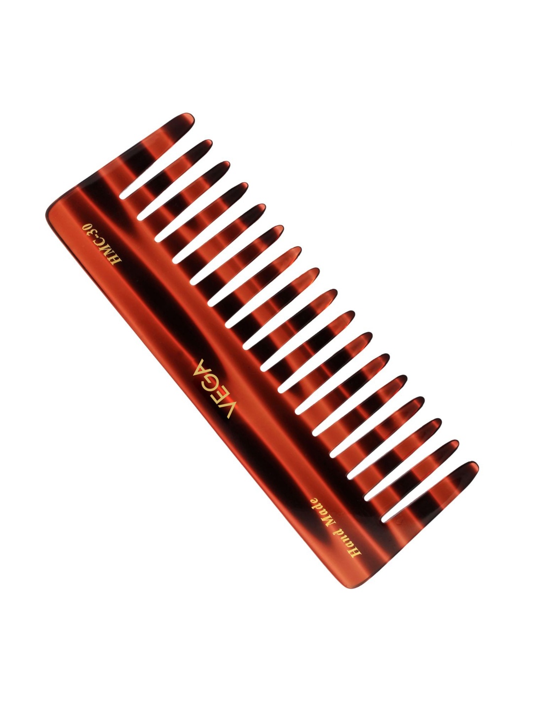 

VEGA Large Shampoo Handmade Hair Comb with Wide Teeth HMC-30, Brown