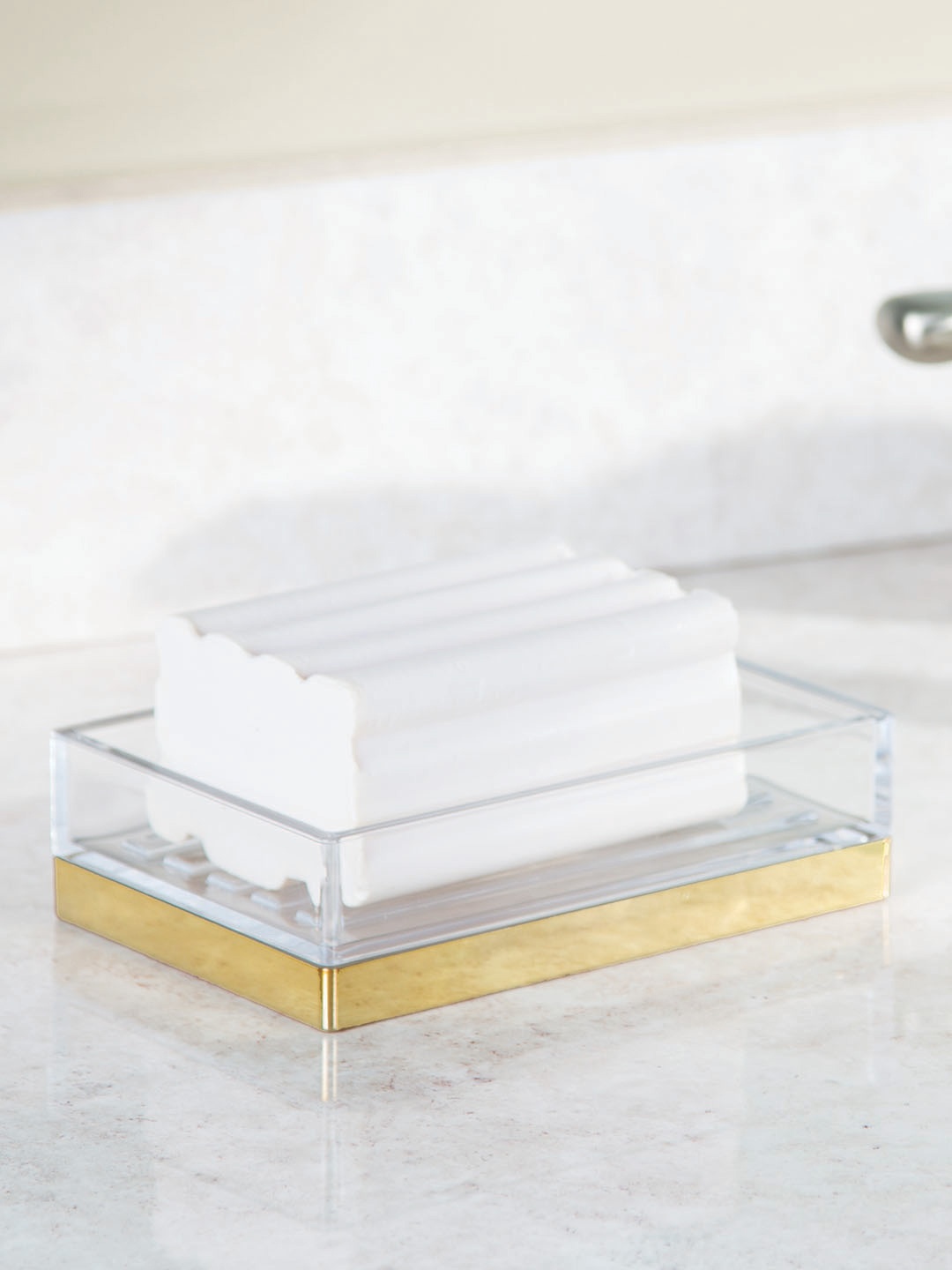 InterDesign Unisex Set Of 2 Transparent Bathroom Soap Dishes