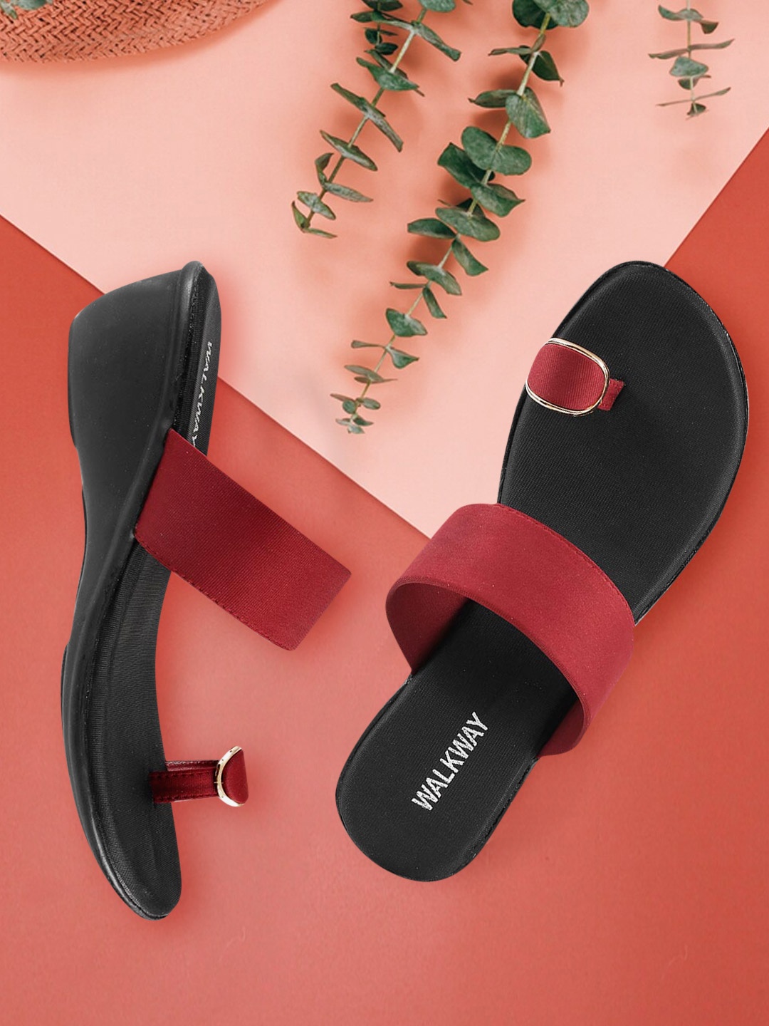 

WALKWAY by Metro Women Maroon Solid Heels