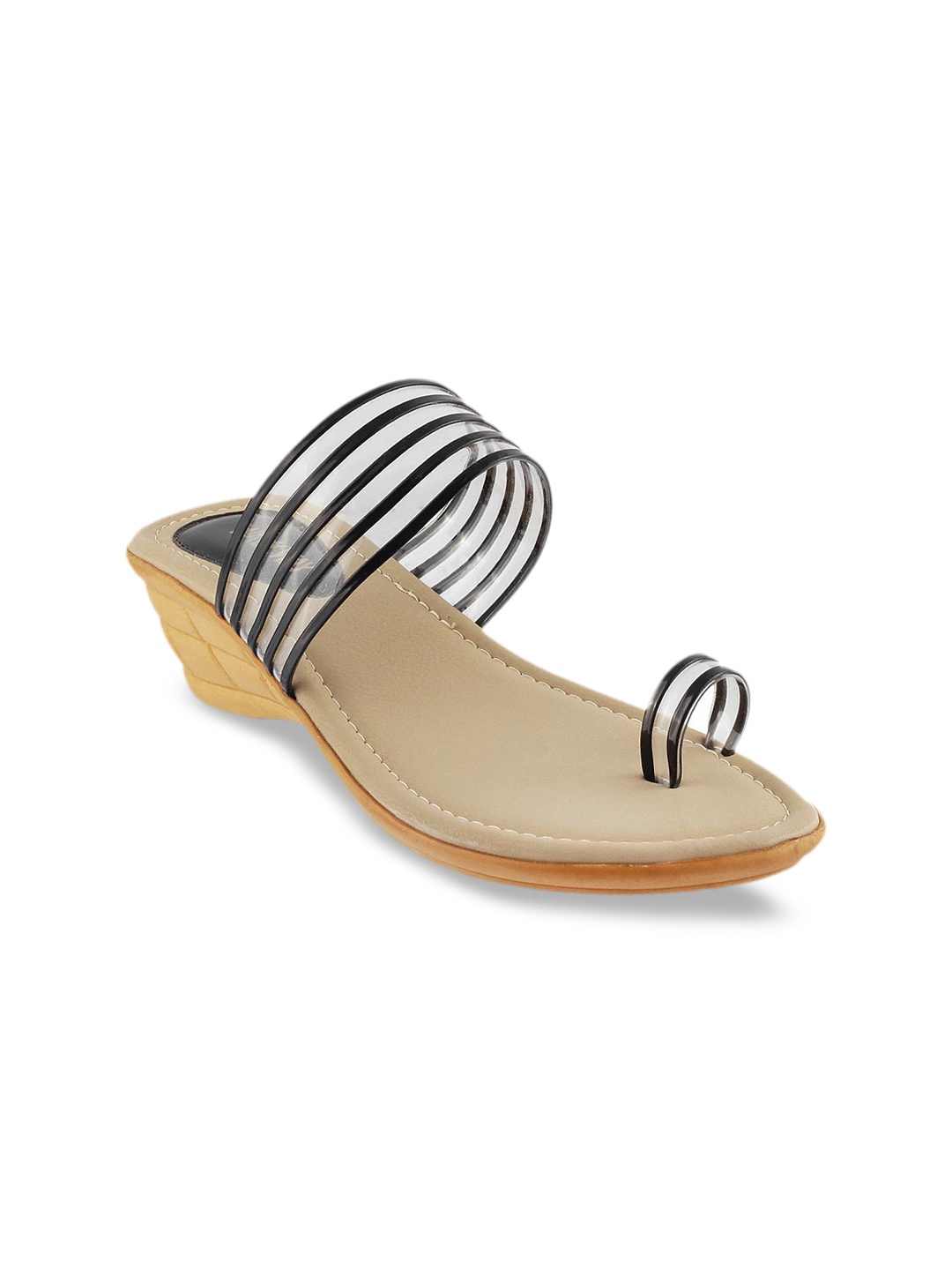 

WALKWAY by Metro Women Black & Transparent Striped Heels
