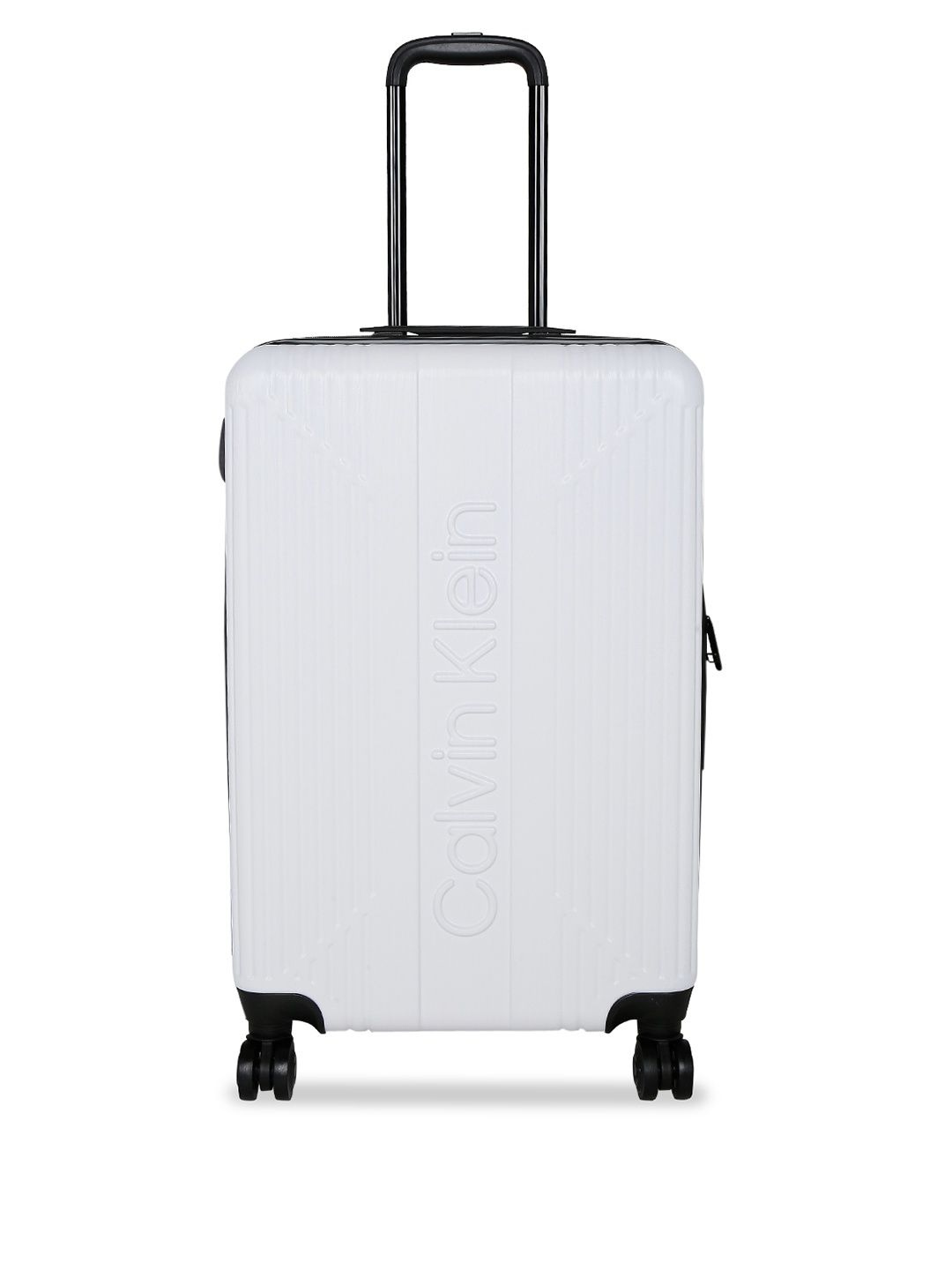 

Calvin Klein White Solid The Standard HS Hard-Sided Large Trolley Suitcase
