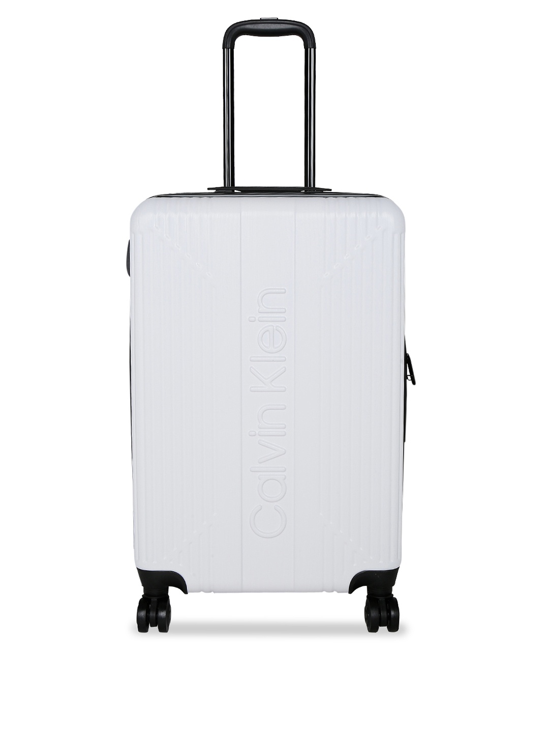 

Calvin Klein White Solid The Standard HS Hard-Sided Cabin Trolley Suitcase