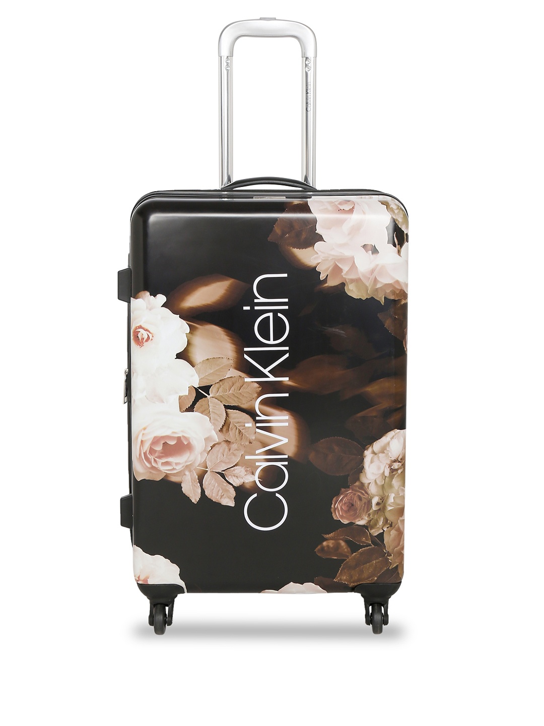 

Calvin Klein Brown Printed Rochelle SMU Hard-Sided Cabin Trolley Suitcase