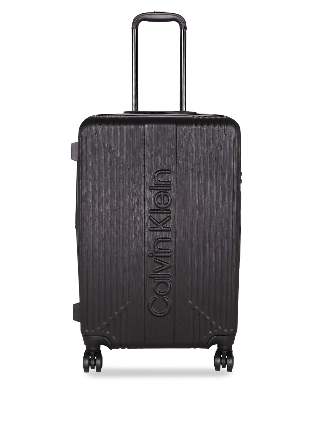 

Calvin Klein Black Solid The Standard HS Hard-Sided Medium Trolley Suitcase