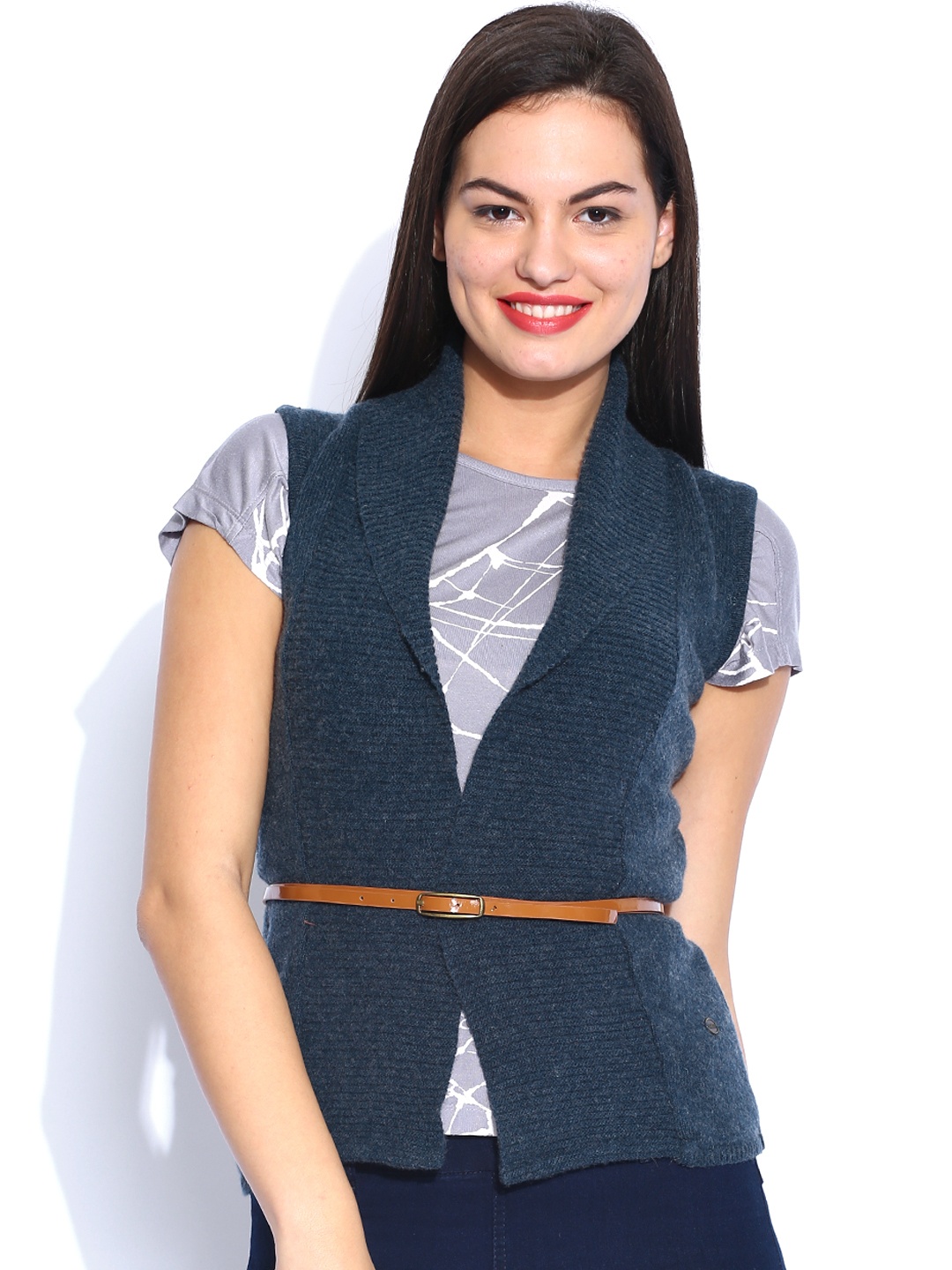 

U.S. Polo Assn. Women Blue Woollen Shrug