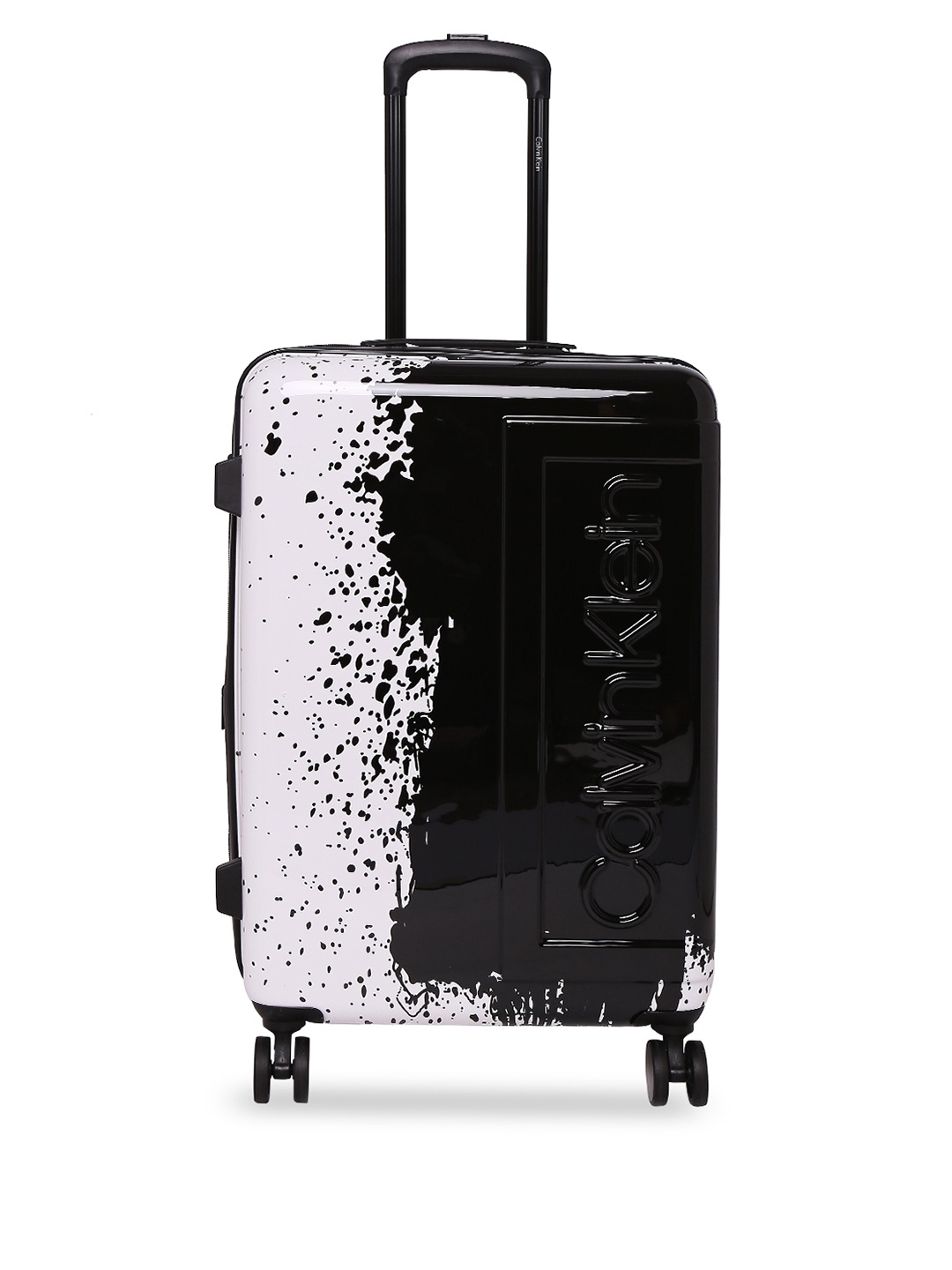 

Calvin Klein Black Textured The Factory Hard-Sided Medium Trolley Suitcase