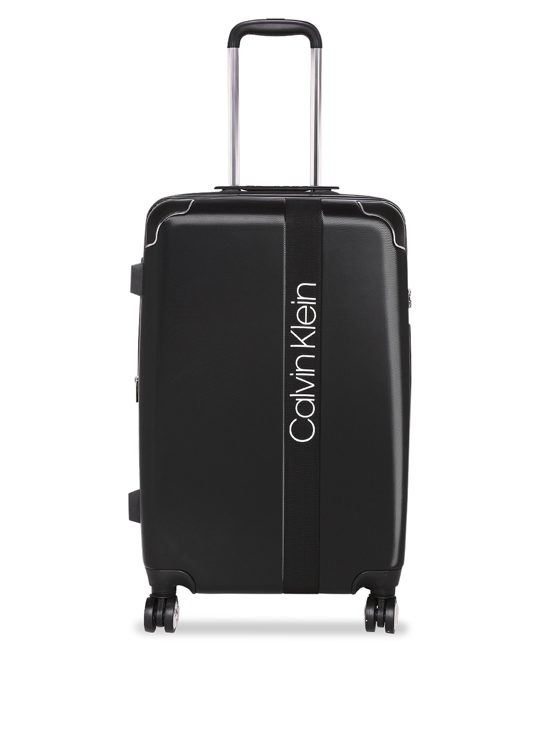 

Calvin Klein Black Solid Madison Ave HS Hard-Sided Medium Trolley Suitcase