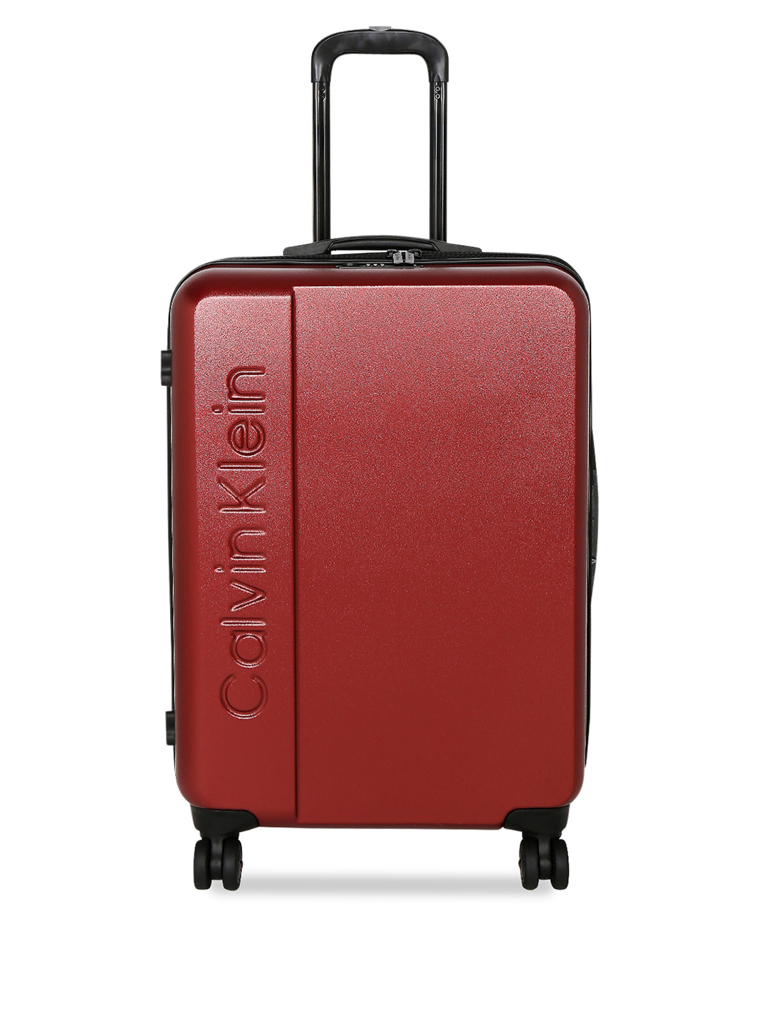 

Calvin Klein Red Solid Manhattan Hard-Sided Large Trolley Suitcase