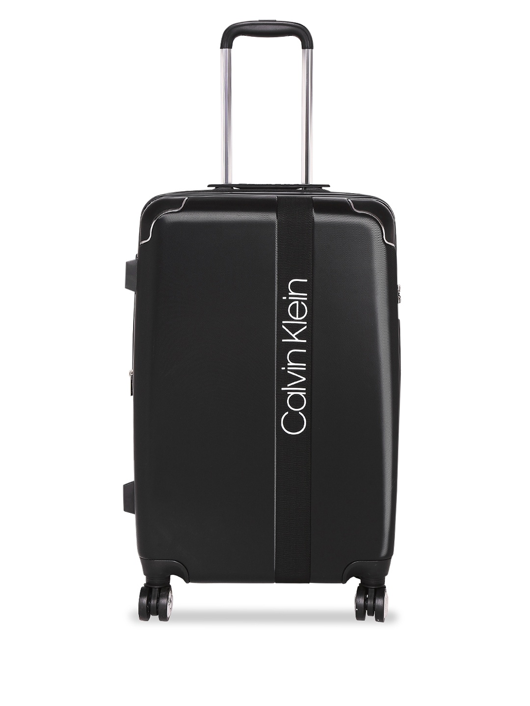 

Calvin Klein Black Solid Madison Ave HS Hard-Sided Large Trolley Suitcase