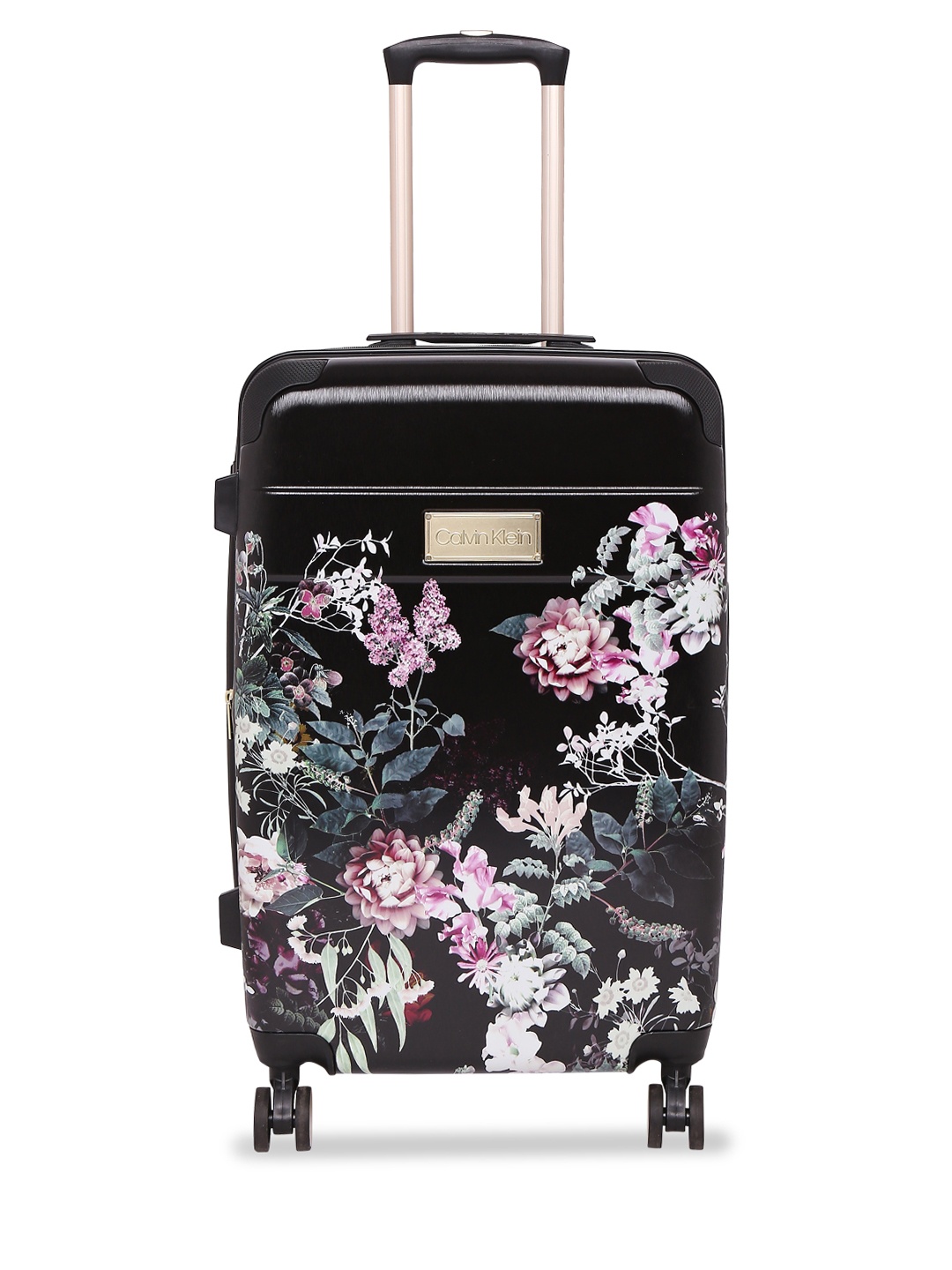 

Calvin Klein Black Solid Mille HS Hard-Sided Medium Trolley Suitcase
