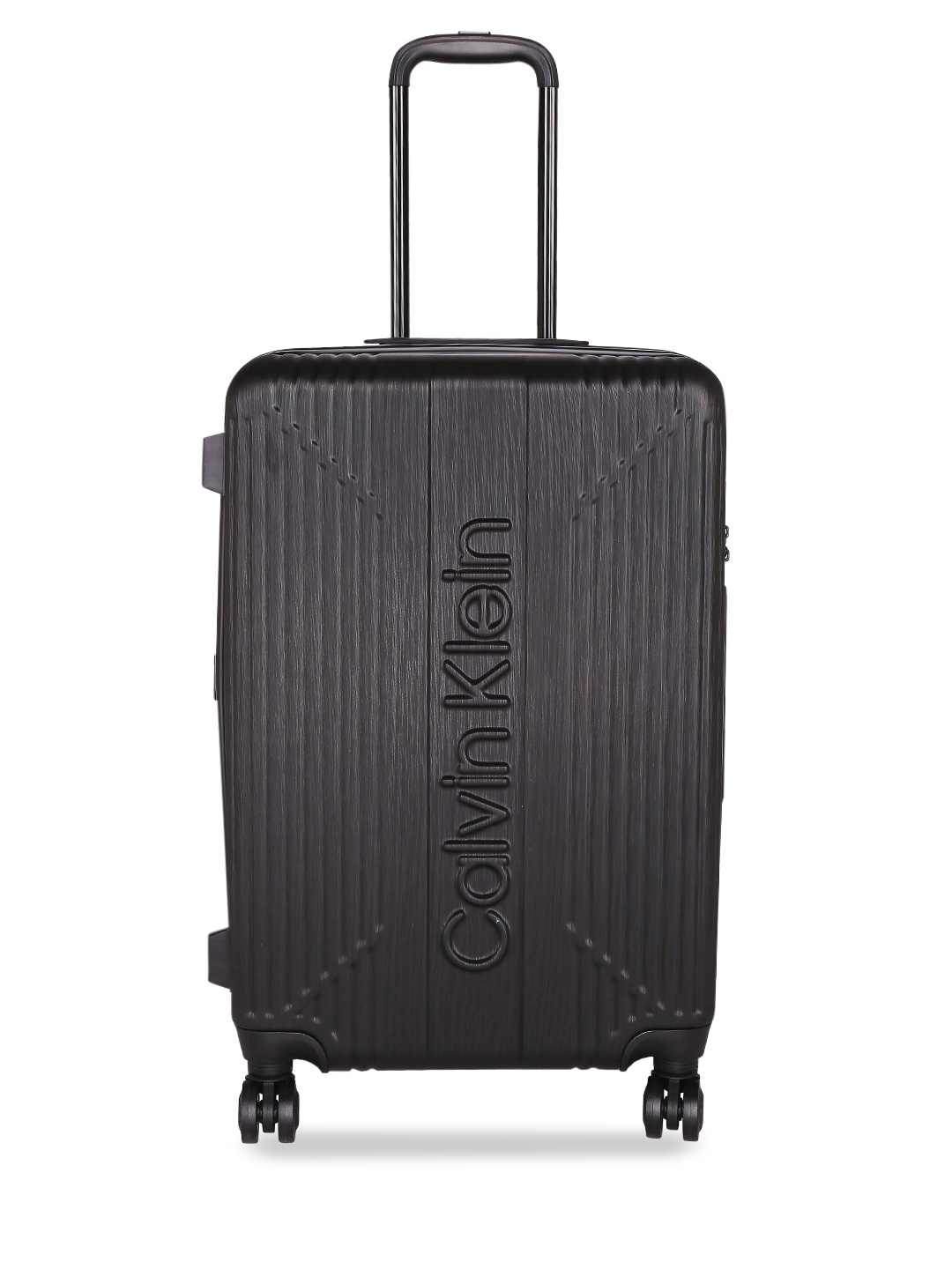 

Calvin Klein Black Solid The Standard HS Hard-Sided Cabin Trolley Suitcase