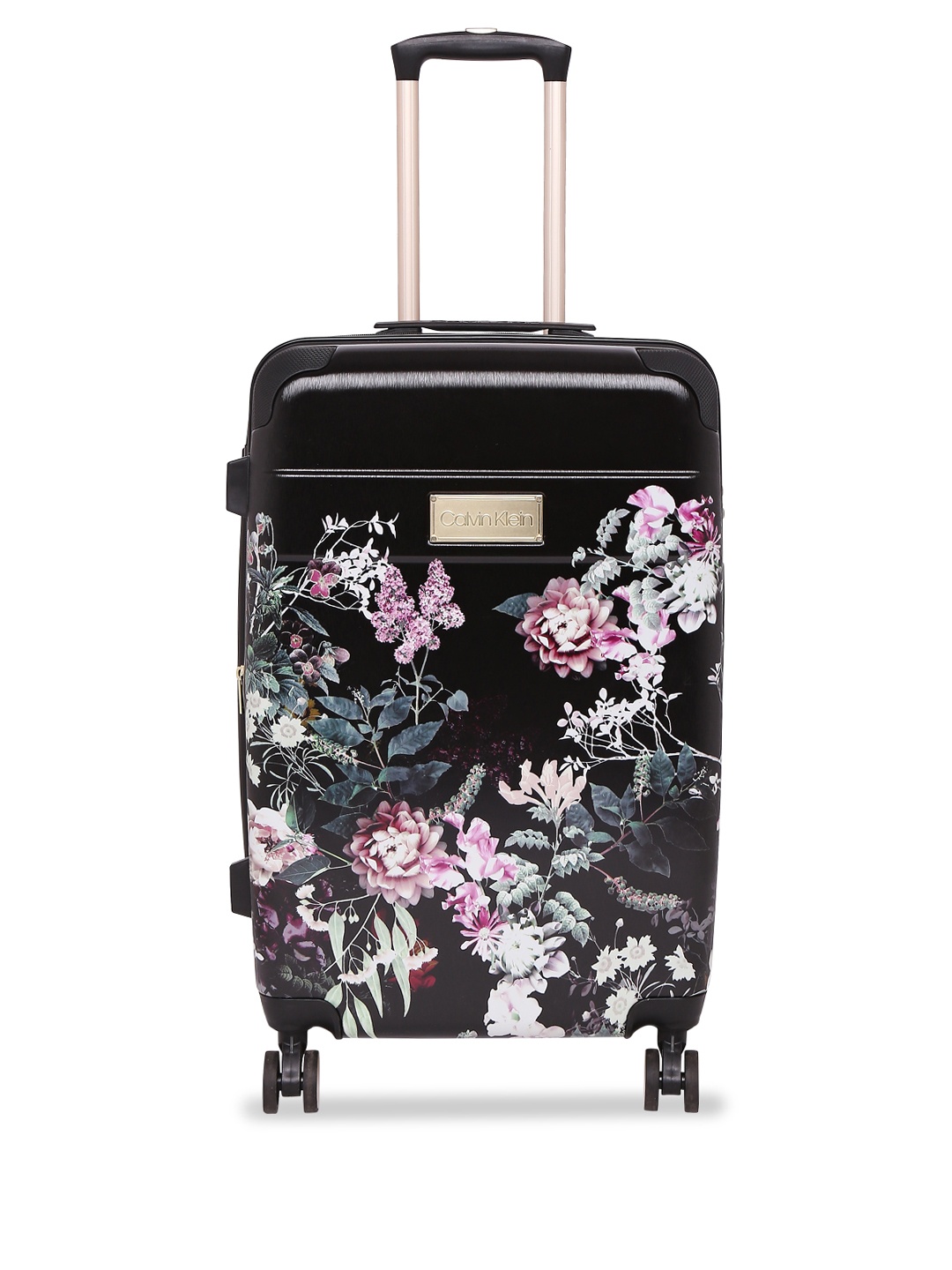 

Calvin Klein Black Solid Mille HS Hard-Sided Cabin Trolley Suitcase