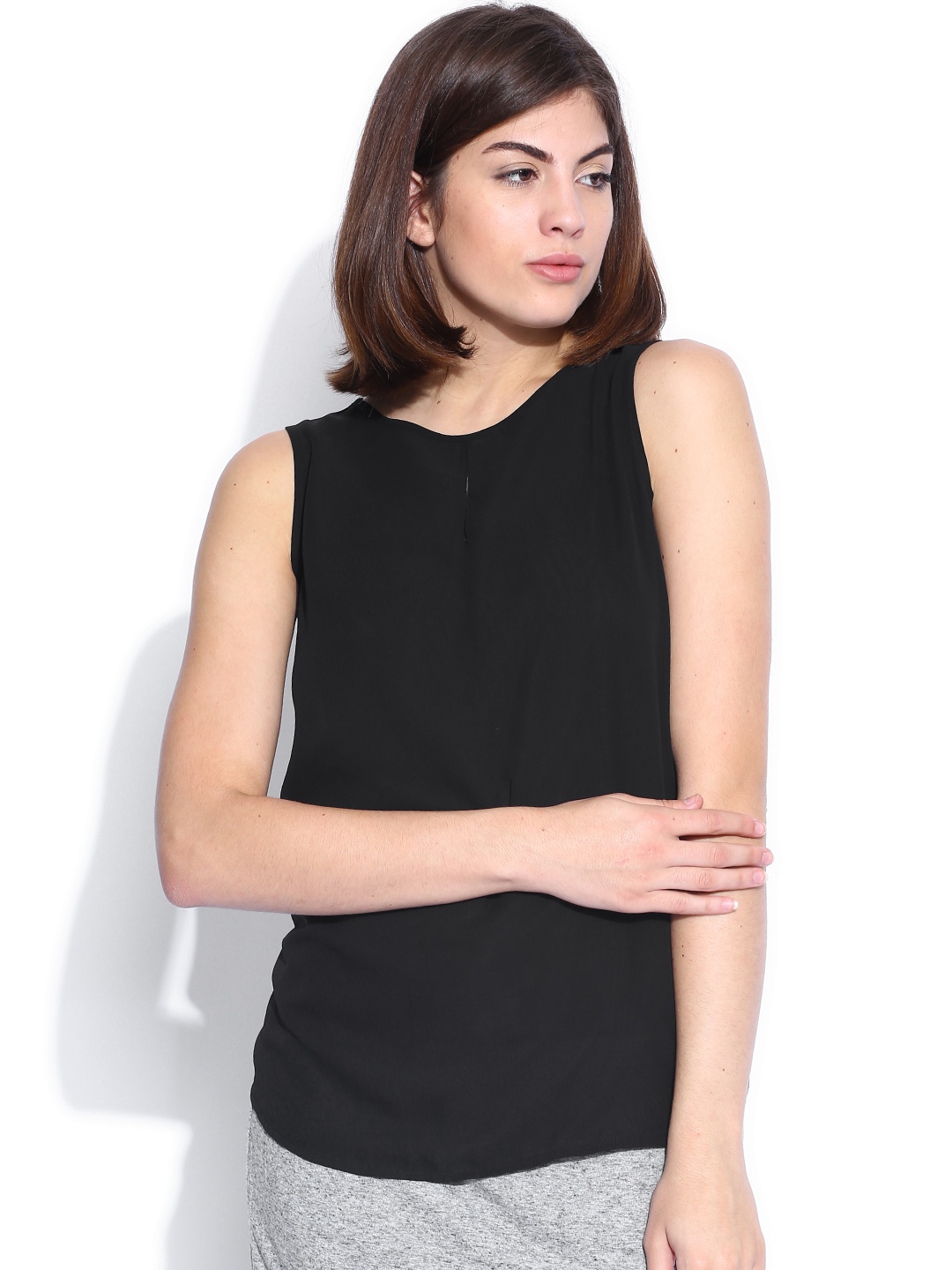 

U.S. Polo Assn. Women Black Sheer Top