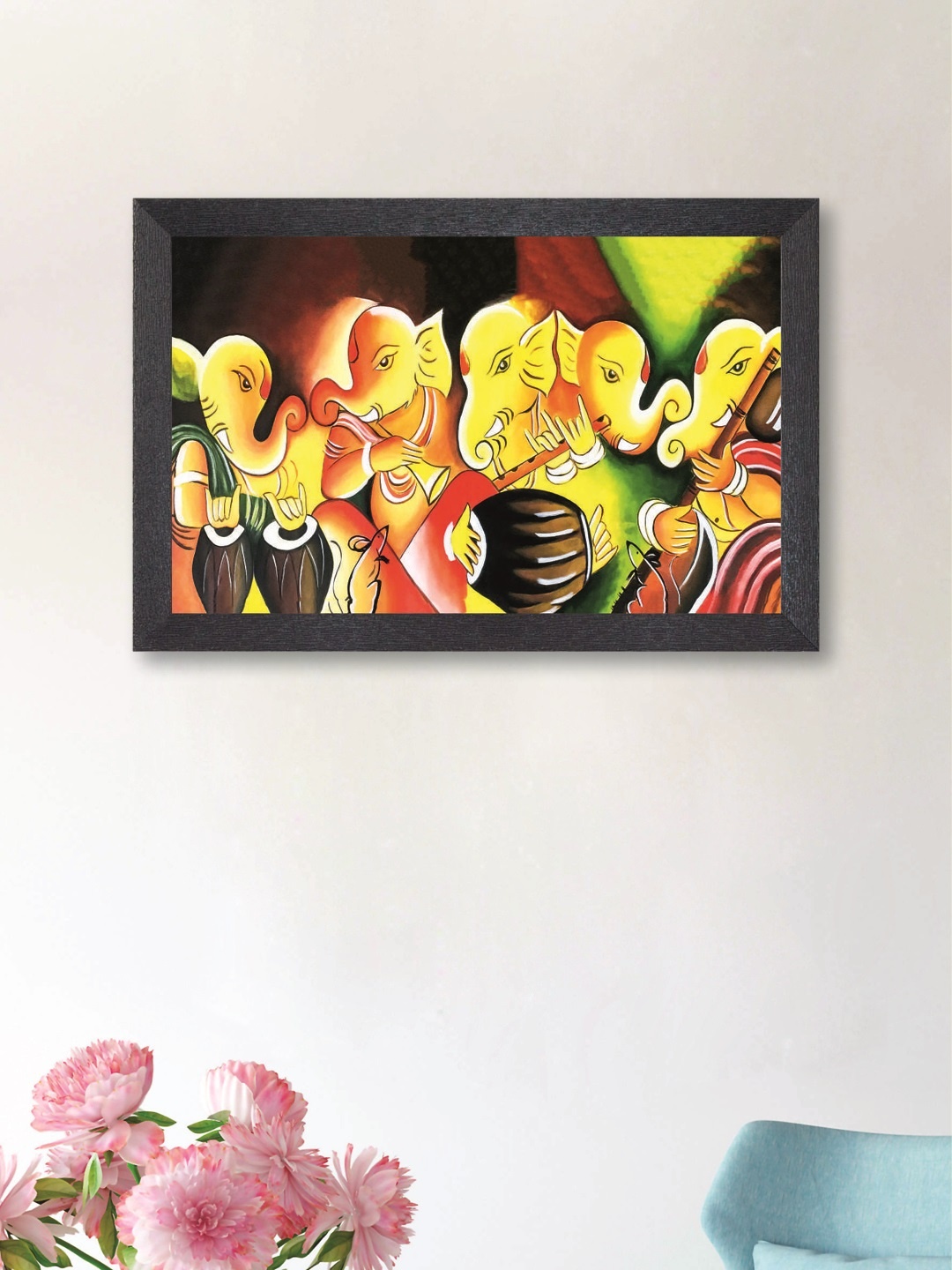 

nest ART Multicoloured Lord Ganesha Synthetic Wood Wall Art, Multi