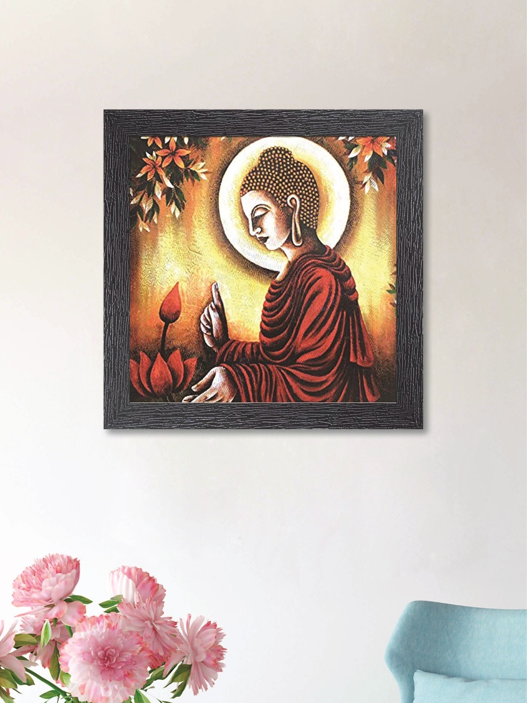 

nest ART Multicoloured Lord Buddha Synthetic Wood Wall Art, Multi