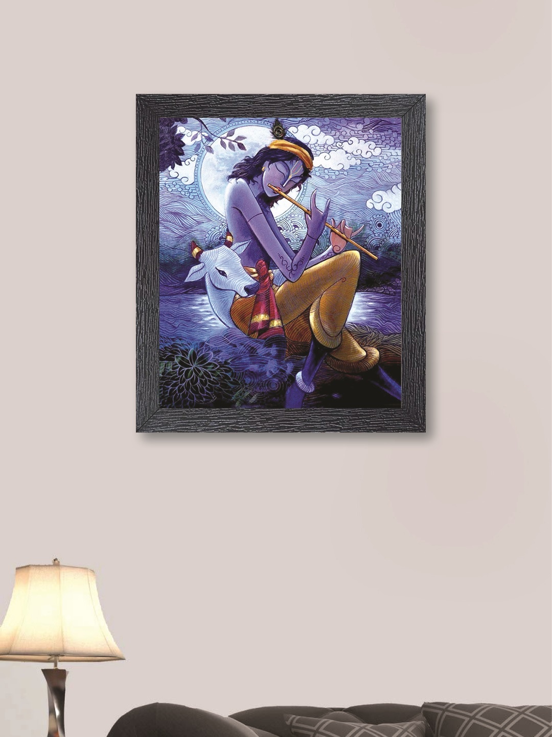 

nest ART Multicoloured Lord Krishna Synthetic Wood Wall Art, Multi