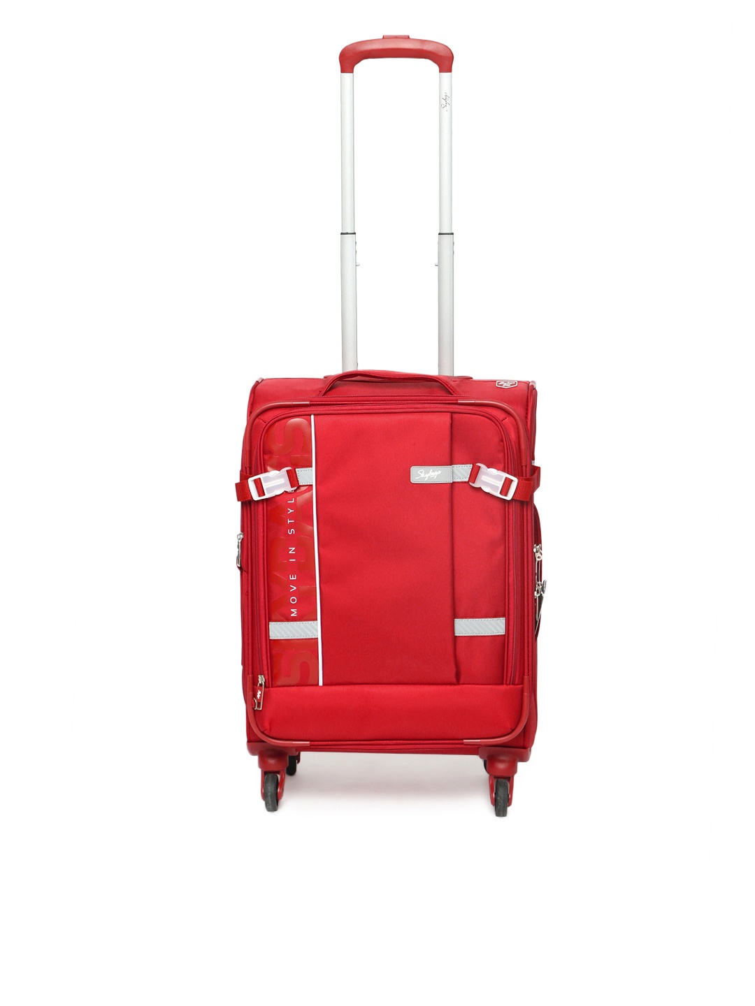 

Skybags Unisex Red Solid Snazzy Soft-Sided Cabin Trolley Suitcase