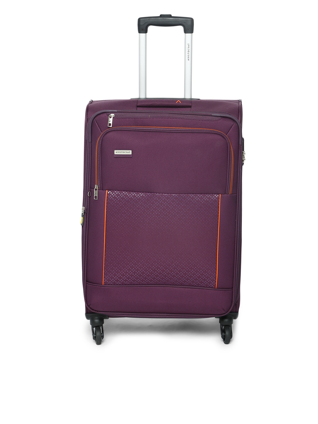 

Aristocrat Purple Solid Verrano Soft-Sided Medium Trolley Suitcase