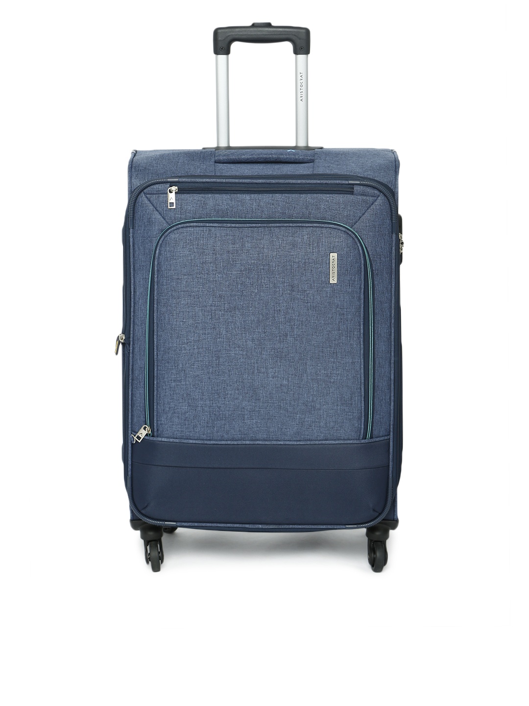 

Aristocrat Blue Solid Saphire Soft-Sided Medium Trolley Suitcase