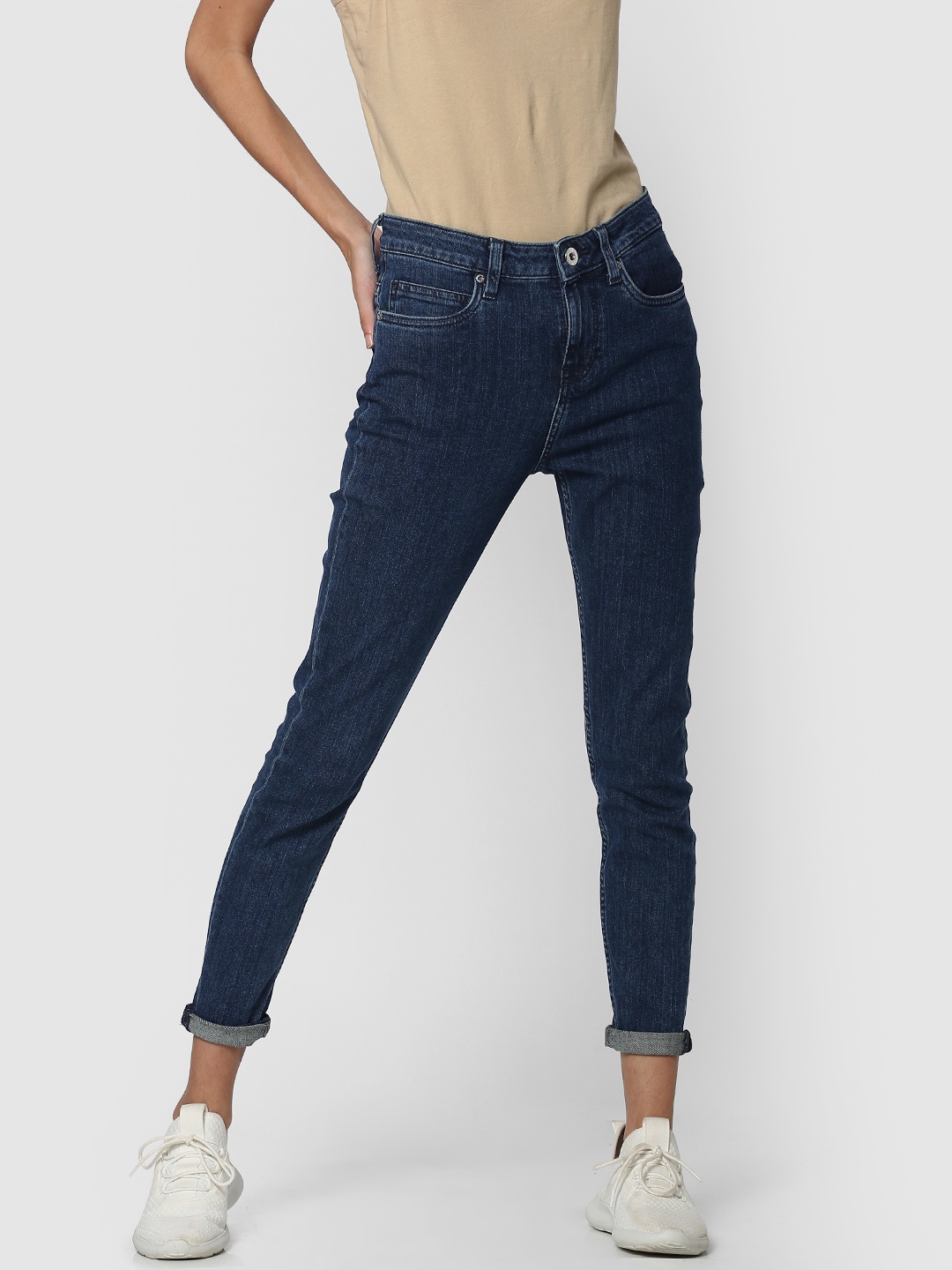 

ONLY Women Blue Skinny Fit High-Rise Clean Look Stretchable Jeans
