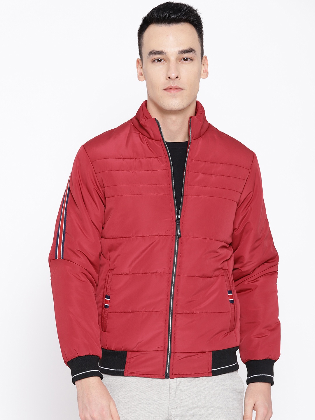 

Foreign Culture By Fort Collins Men Red Solid Padded Jacket