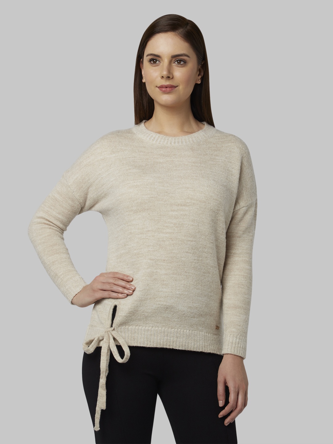 

Park Avenue Women Yellow Solid Pullover Sweater