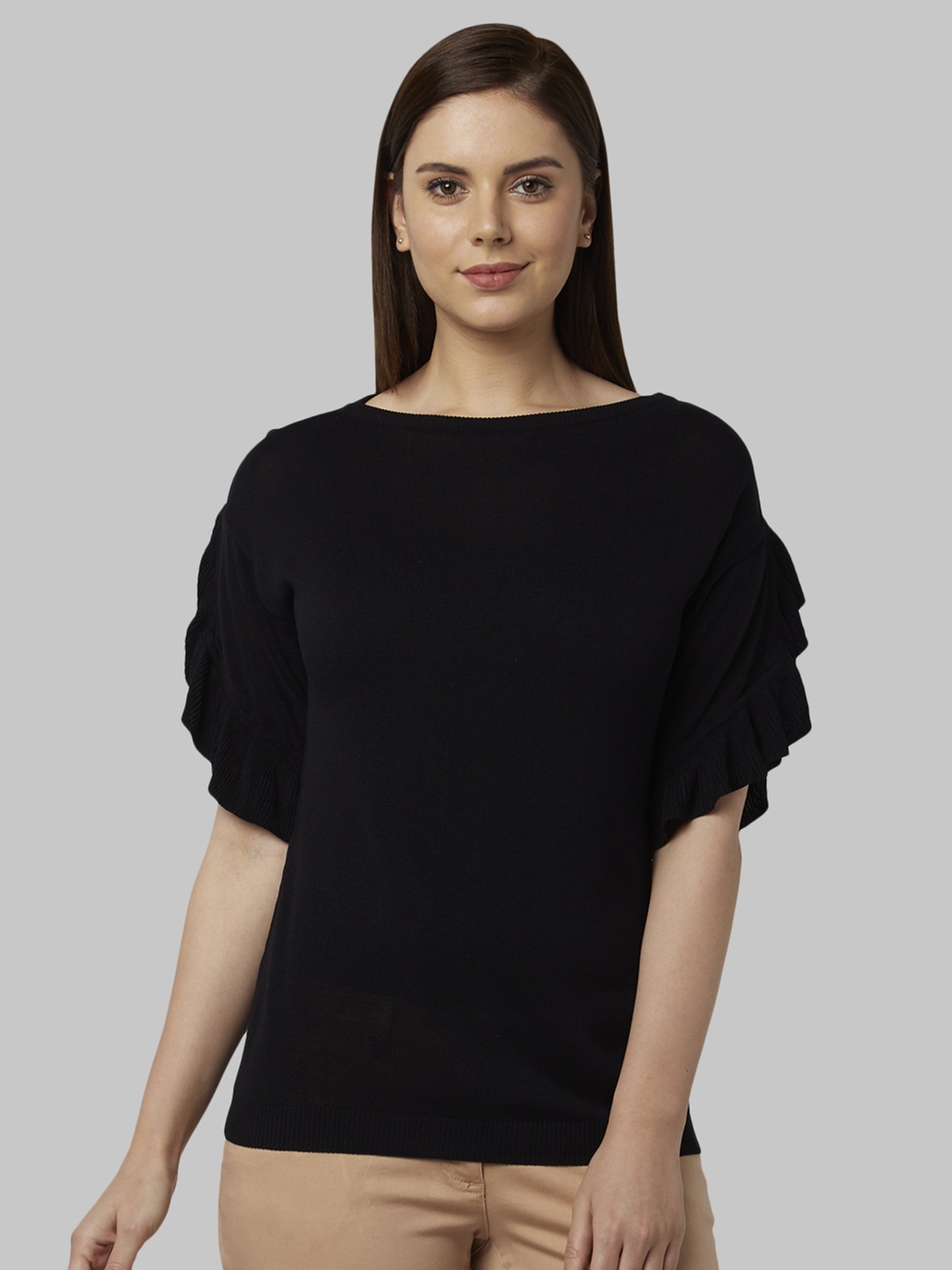 

Park Avenue Women Black Solid Pullover