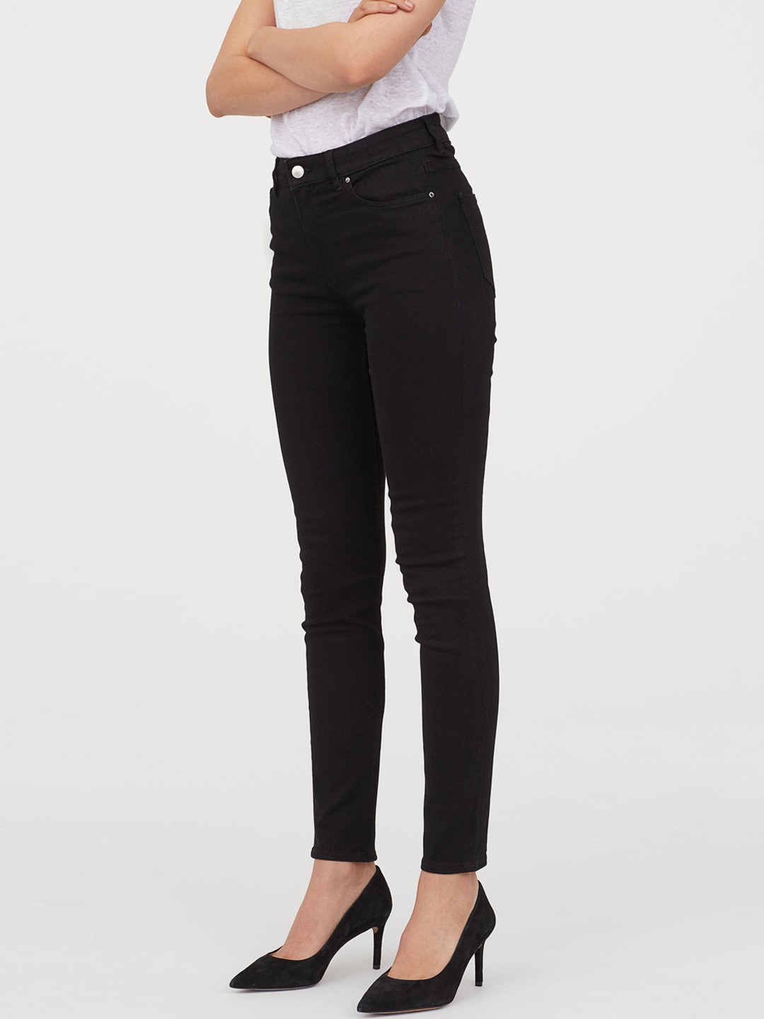 

H&M Women Black Trousers Skinny Fit